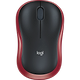 עכבר אלחוטי Logitech M185 - צבע אדום שחור שנתיים אחריות ע