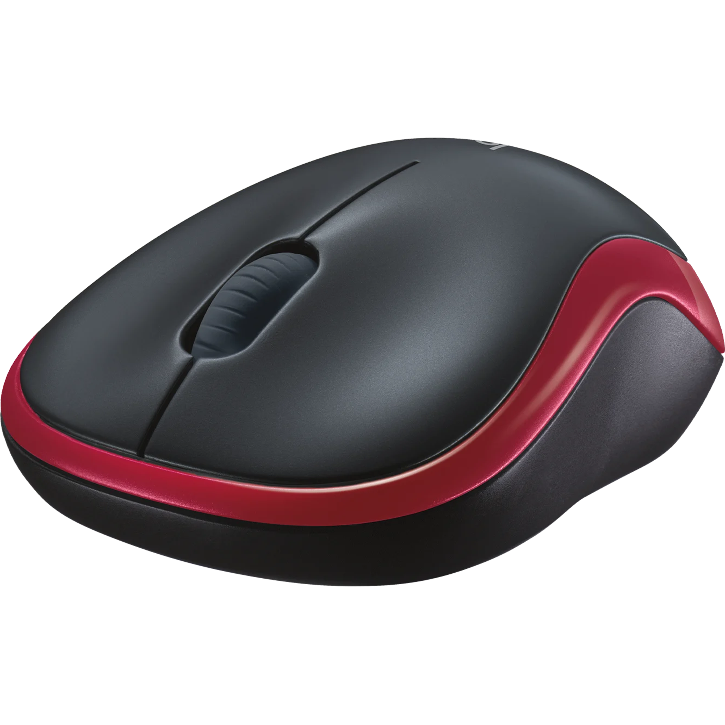 עכבר אלחוטי Logitech M185 - צבע אדום שחור שנתיים אחריות ע