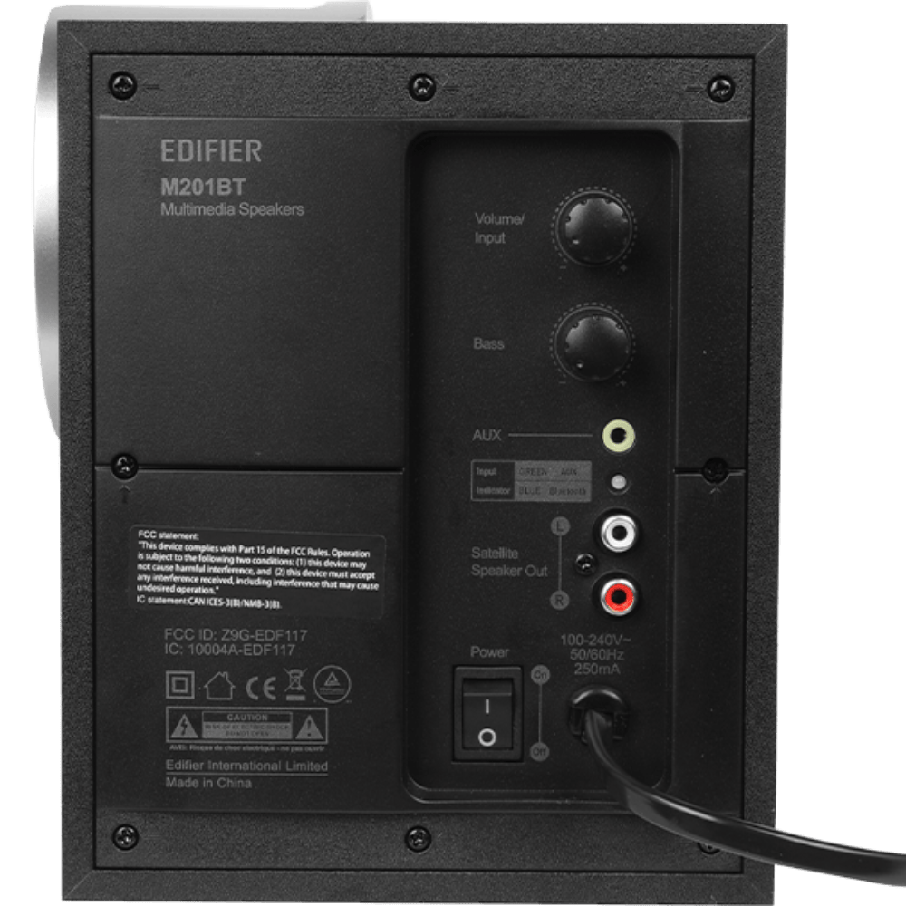 מערכת רמקולים למחשב כולל סאב-וופר Edifier M201BT 68W - צבע שחור שנה אחריות ע
