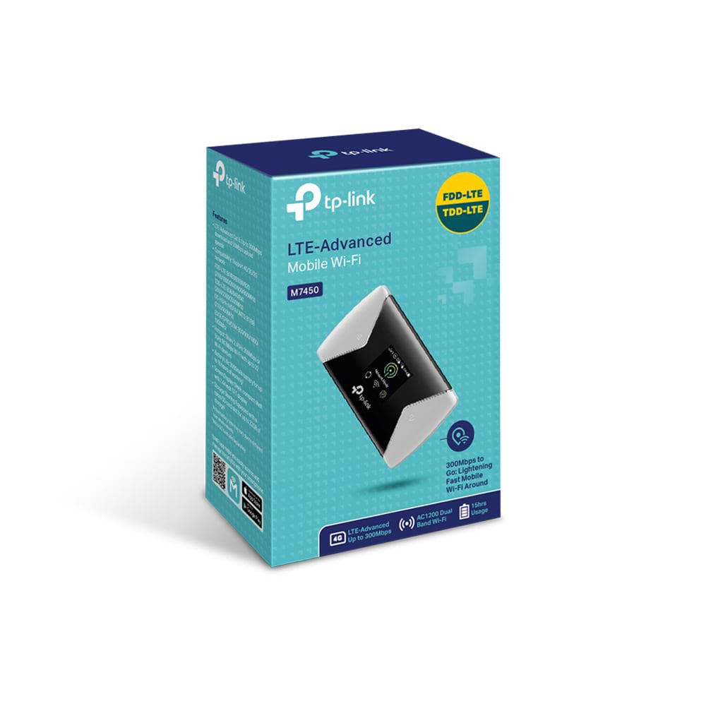 נתב סלולרי TP-Link TL-M7450 AC 4G - צבע שחור שלוש שנות אחריות ע