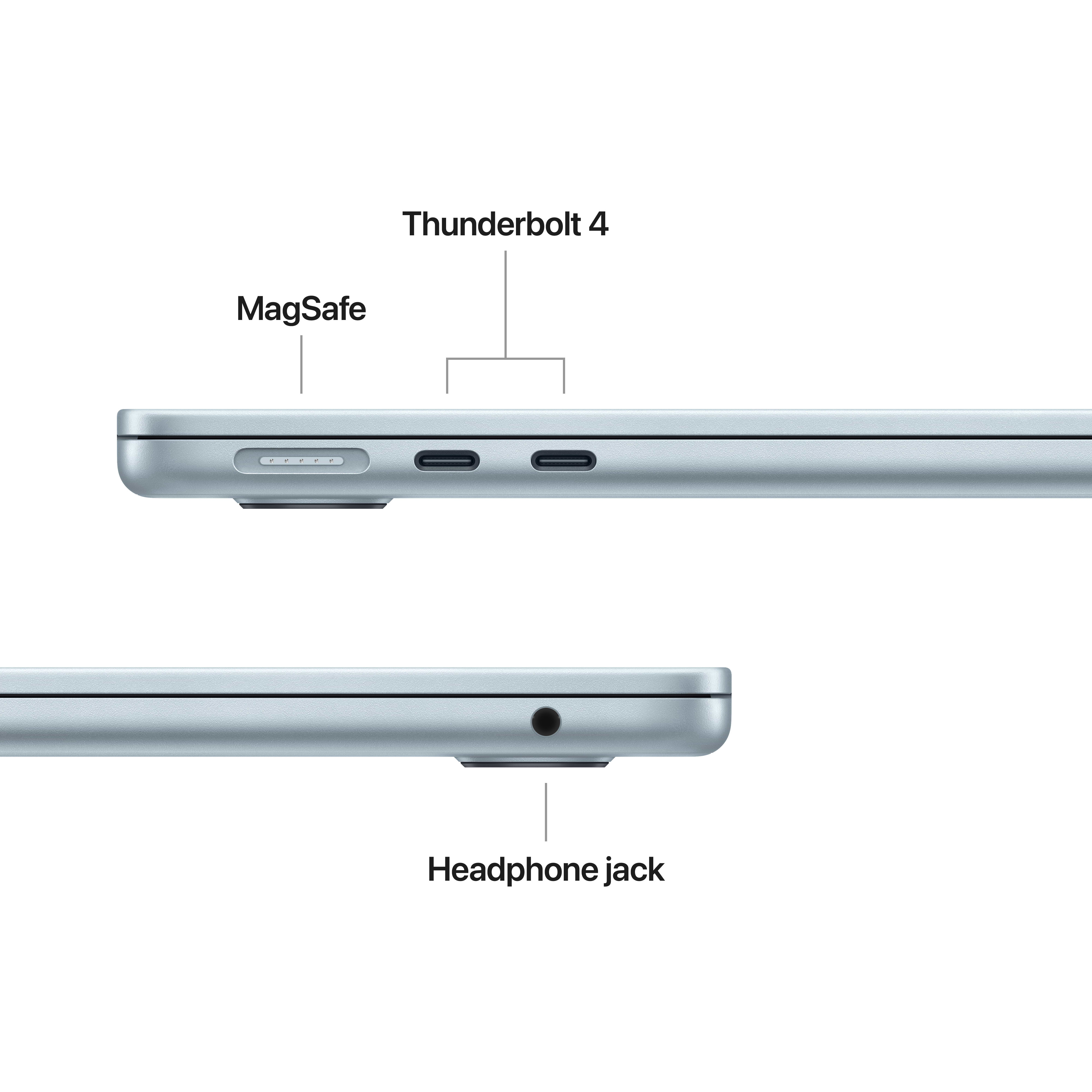מחשב נייד Apple MacBook Air 13 - MC6V4HB/A M4 chip 10‑core CPU and 10‑core GPU 512GB SSD 24GB RAM - צבע כחול שמיים שנה אחריות ע