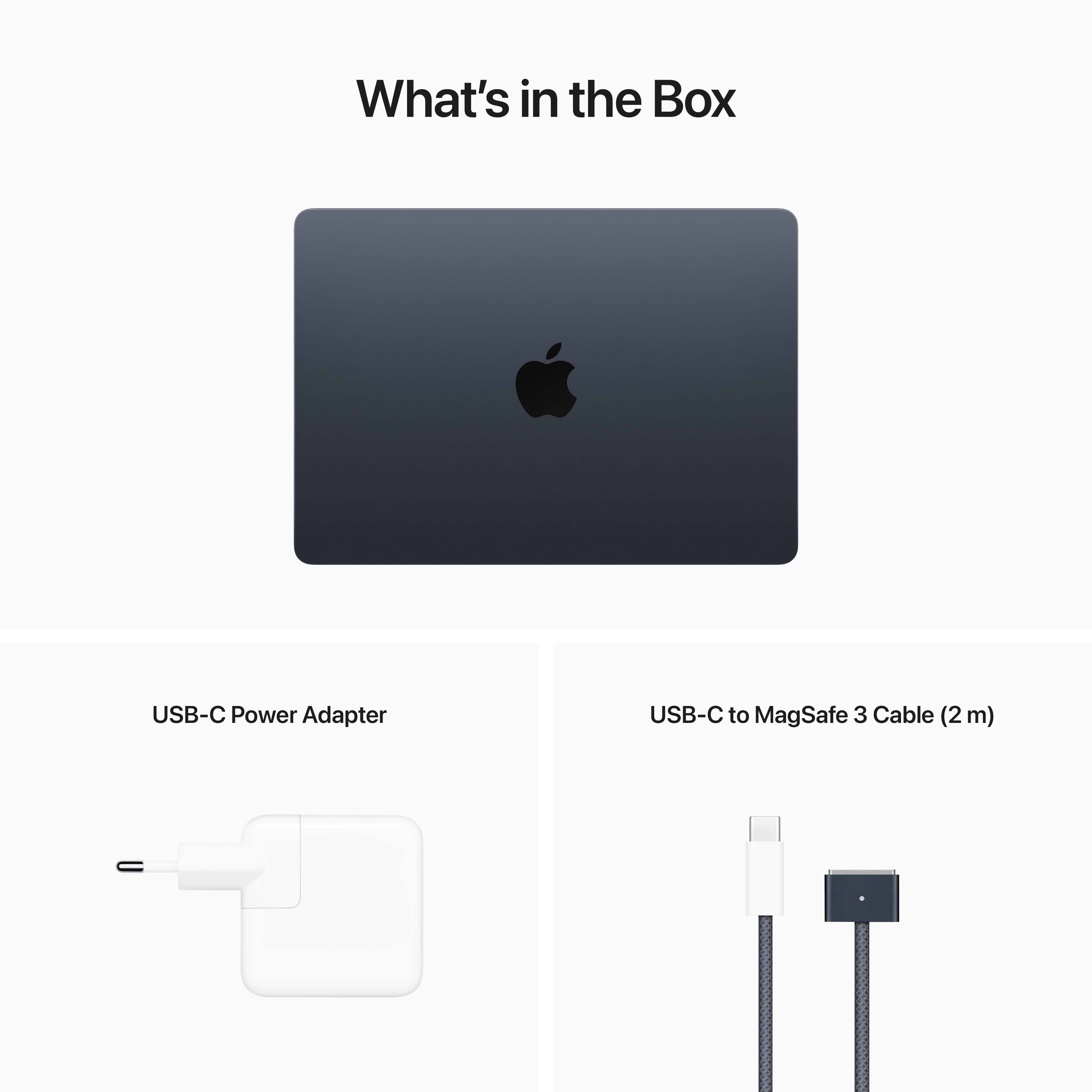 מחשב נייד Apple MacBook Air 13 - MC7X4HB/A - M2 Chip 8-Core CPU 8-Core GPU 256GB SSD 16GB Unified Memory - צבע שחור חצות שנה אחריות ע