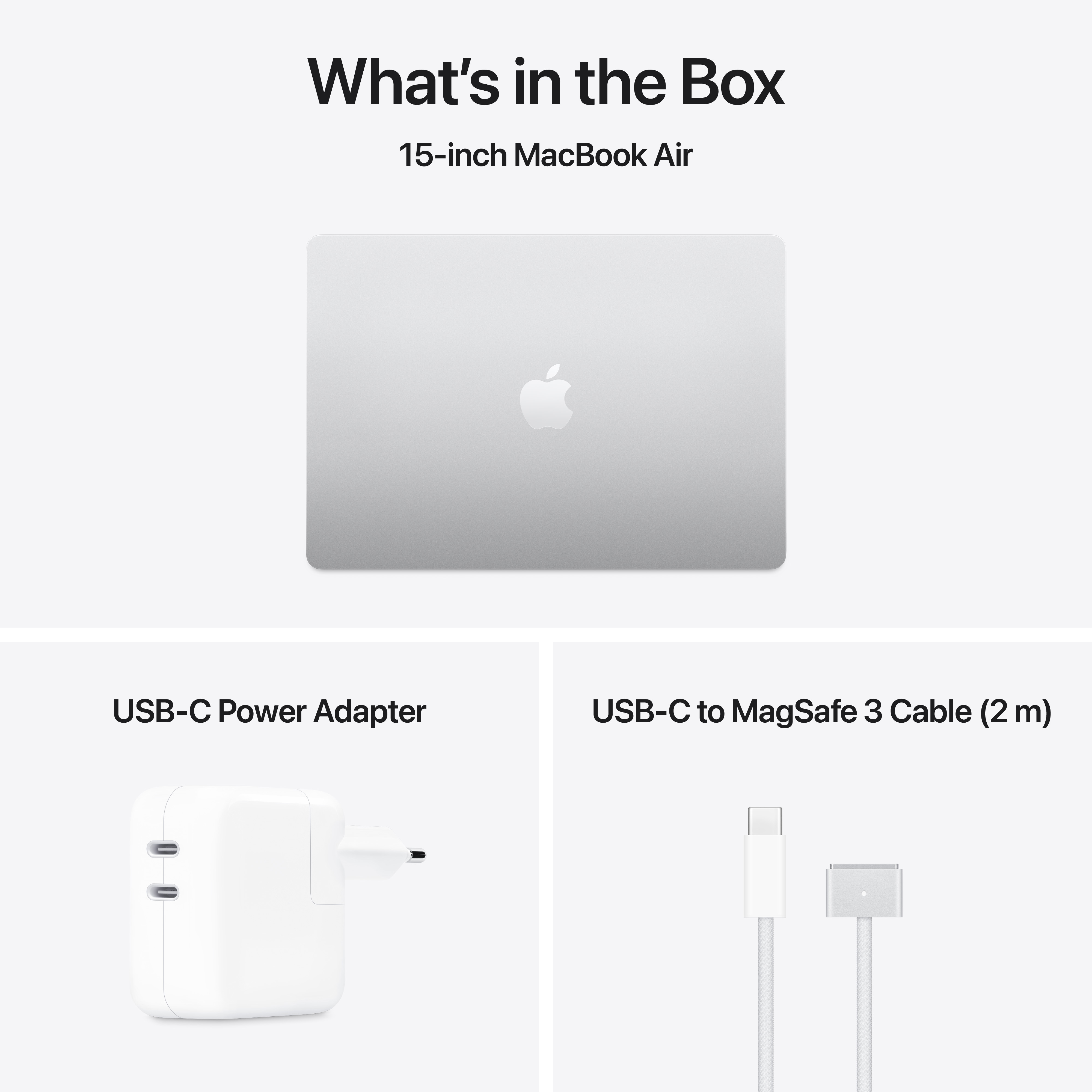 מחשב נייד Apple MacBook Air 15 - MW1G3HB/A M4 chip 10‑core CPU and 10‑core GPU 256GB SSD 16GB RAM - צבע כסוף שנה אחריות ע