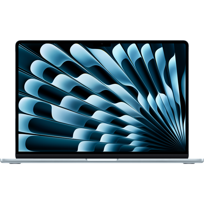 מחשב נייד Apple MacBook Air 15 - MC7D4HB/A M4 chip 10‑core CPU and 10‑core GPU 512GB SSD 24GB RAM - צבע כחול שמיים שנה אחריות עי היבואן הרשמי