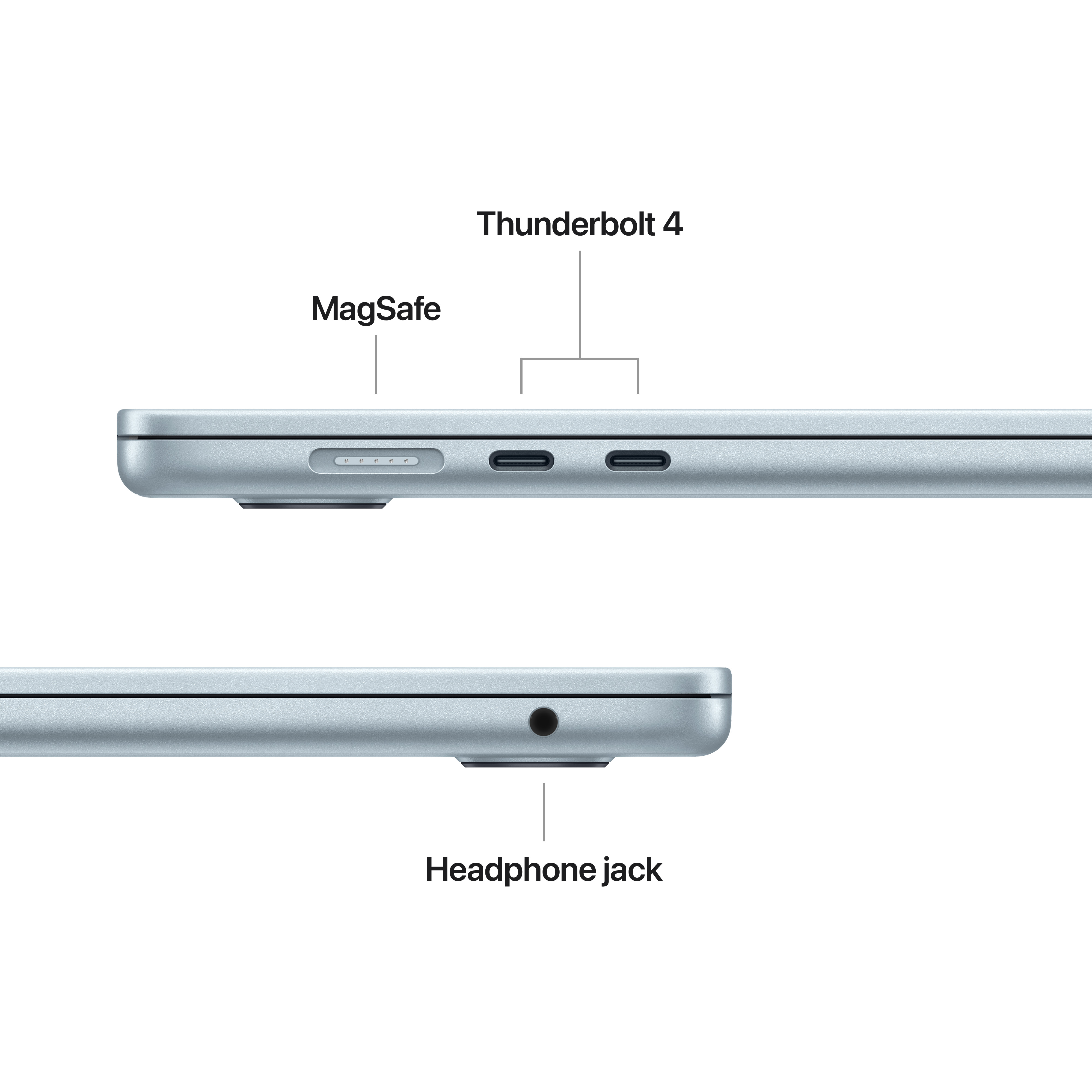 מחשב נייד Apple MacBook Air 15 - MC7D4HB/A M4 chip 10‑core CPU and 10‑core GPU 512GB SSD 24GB RAM - צבע כחול שמיים שנה אחריות ע