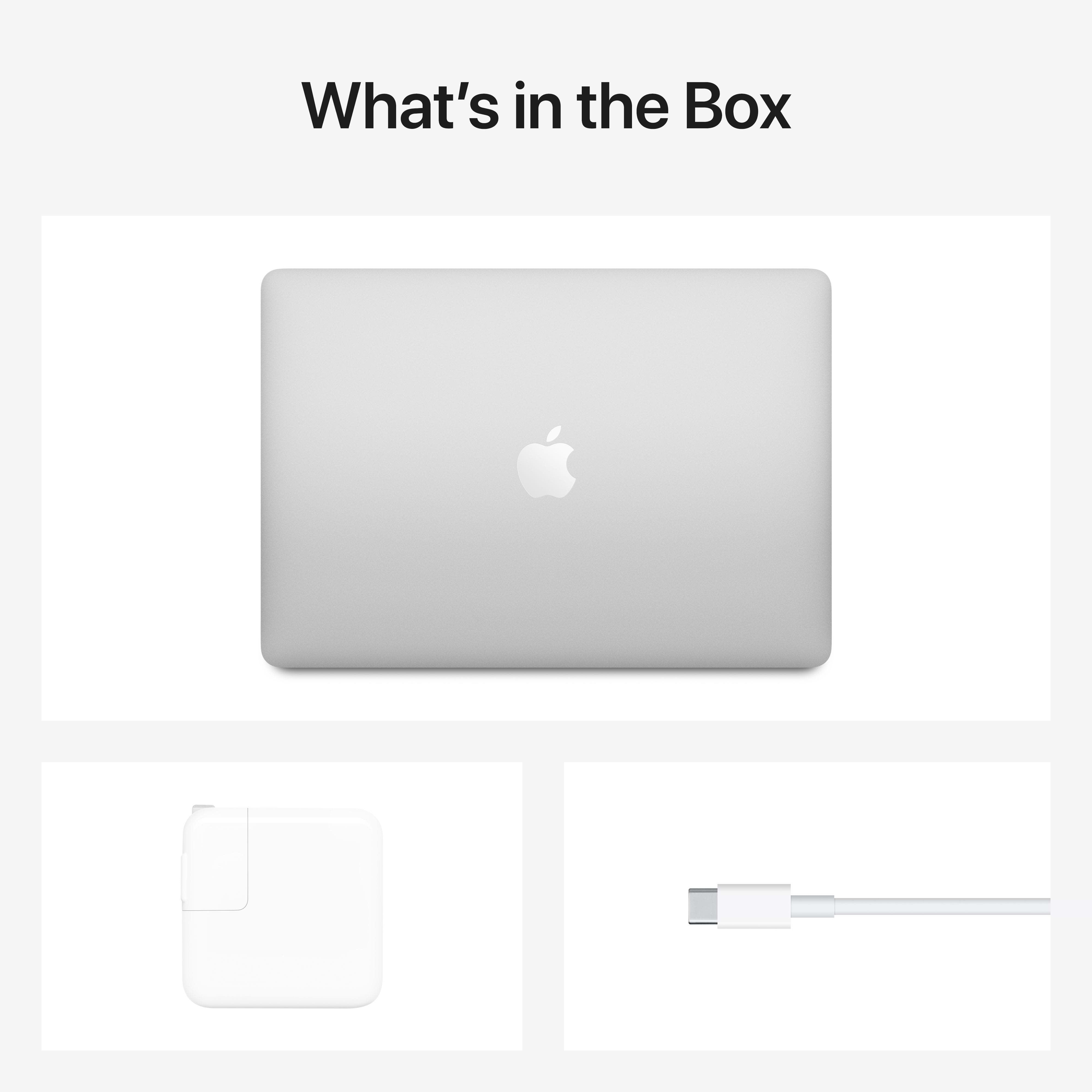 מחשב נייד Apple MacBook Air 13 / MGN93HB/A M1 Chip 8-Core CPU 7-Core GPU 256GB SSD 8GB Unified Memory - צבע כסוף שנה אחריות ע