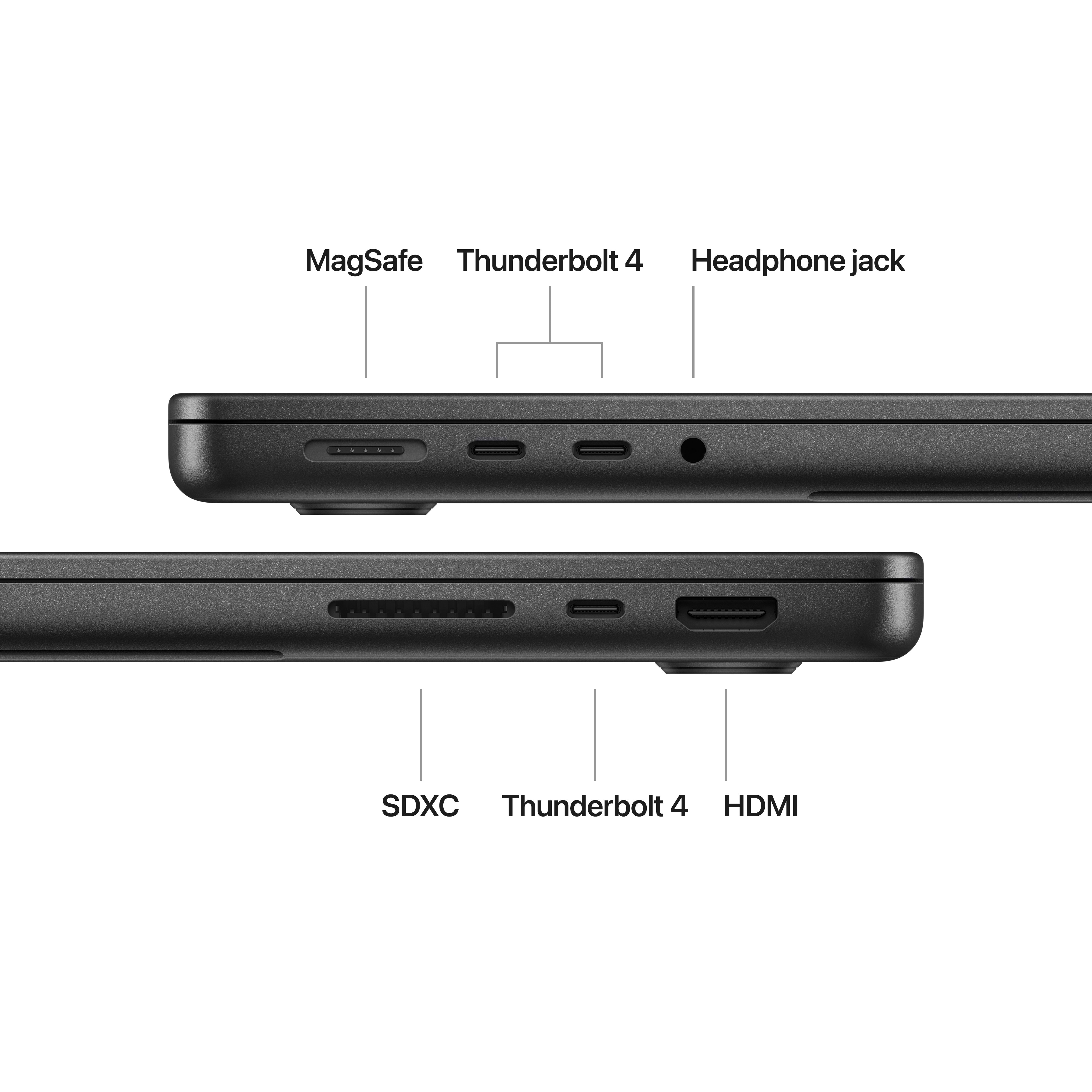 מחשב נייד Apple MacBook Pro 14 - MW2V3HB/A M4 chip 10‑core CPU and 10‑core GPU 1TB SSD 16GB RAM - צבע שחור חלל שנה אחריות ע