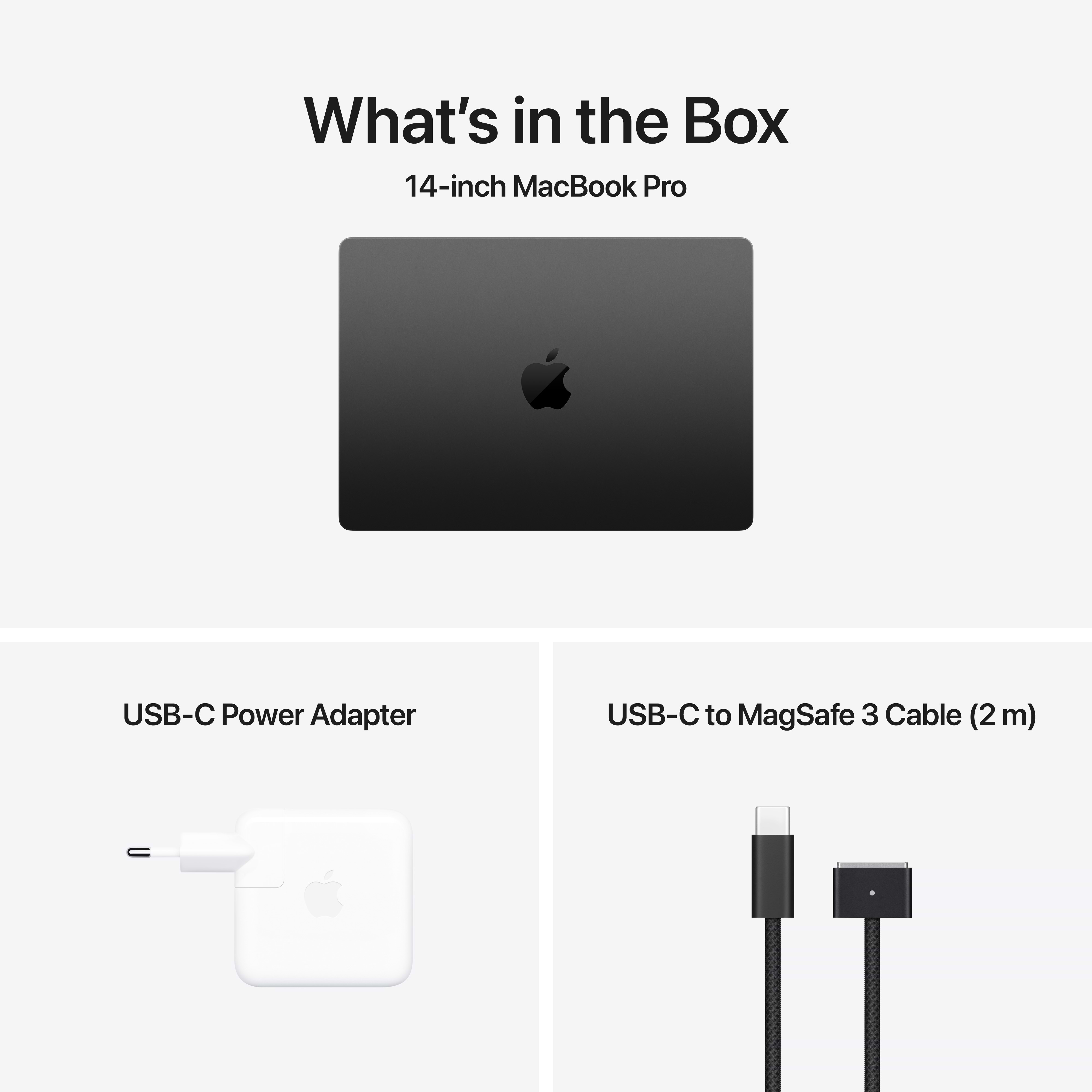 מחשב נייד Apple MacBook Pro 14 - Z1FE0019W M4 Pro chip 12‑core CPU and 16‑core GPU 1TB SSD 24GB RAM - צבע שחור חלל שנה אחריות ע