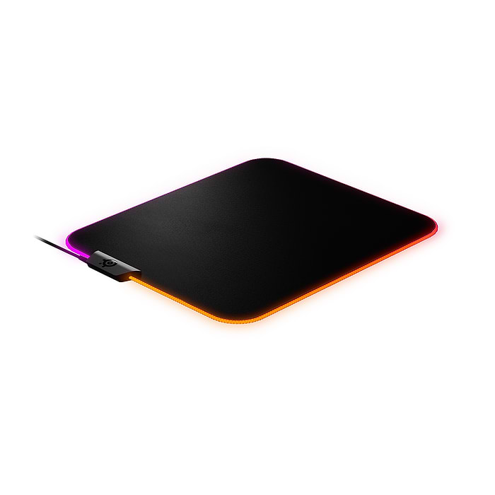 פד גיימינג לעבר SteelSeries QcK Prism Cloth RGB Medium - צבע שחור שנתיים אחריות עי היבואן הרשמי