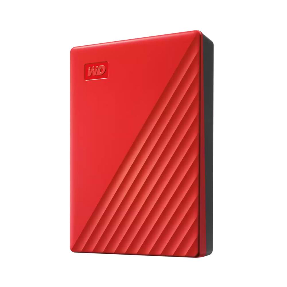 כונן קשיח חיצוני WD My Passport Worldwide WDBPKJ0040BRD 4TB USB 3.2 - צבע אדום שלוש שנות אחריות ע