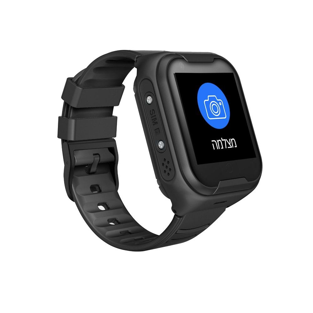 שעון חכם למבוגרים עם מודד דופק ולחץ דם Papawatch 4G - צבע שחור שנה אחריות ע