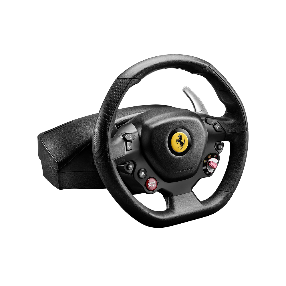 הגה מירוצים ThrustMaster T80 Ferrari 488 GTB Edition ל- PC/Sony PS4/PS5 - צבע שחור שנה אחריות ע