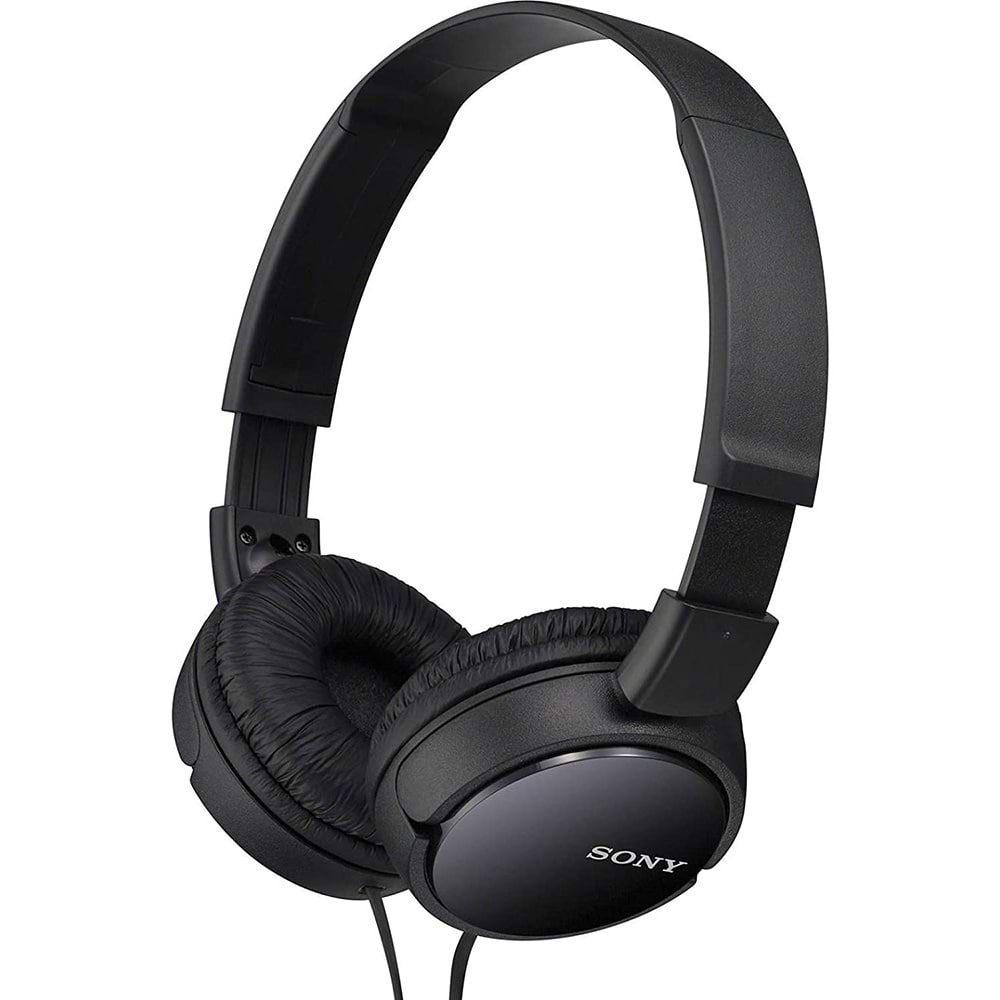 אוזניות חוטיות עם מיקרופון Sony MDR-ZX110AP - צבע שחור שנה אחריות ע