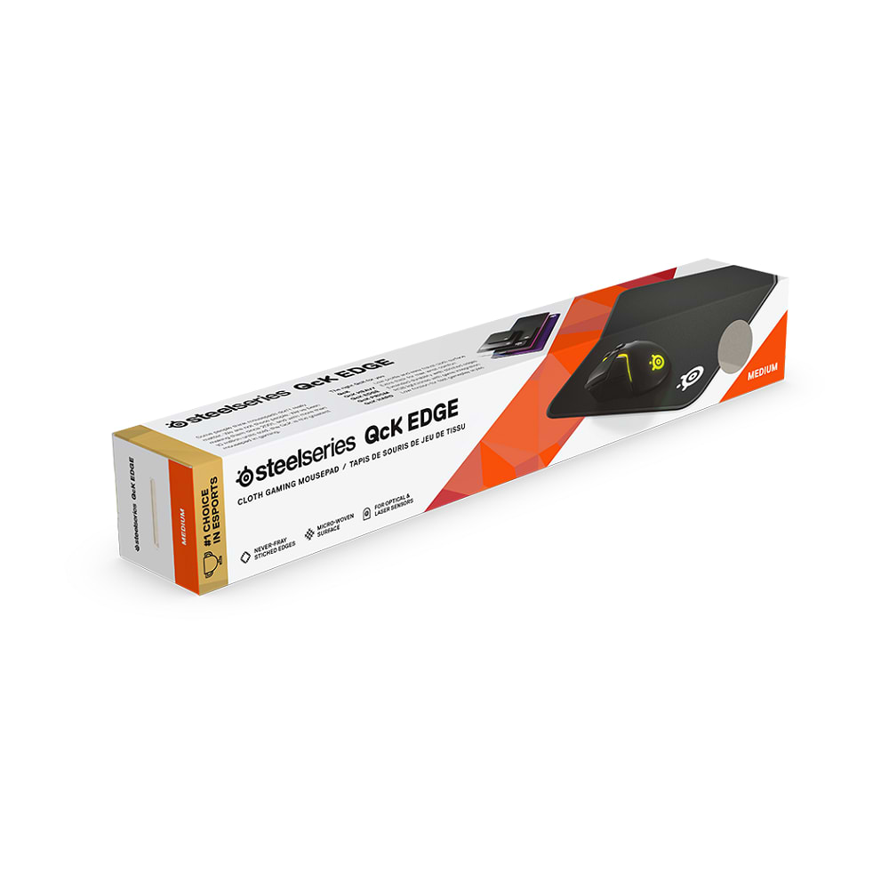 משטח גיימינג SteelSeries QcK Edge Medium - צבע שחור שנתיים אחריות ע