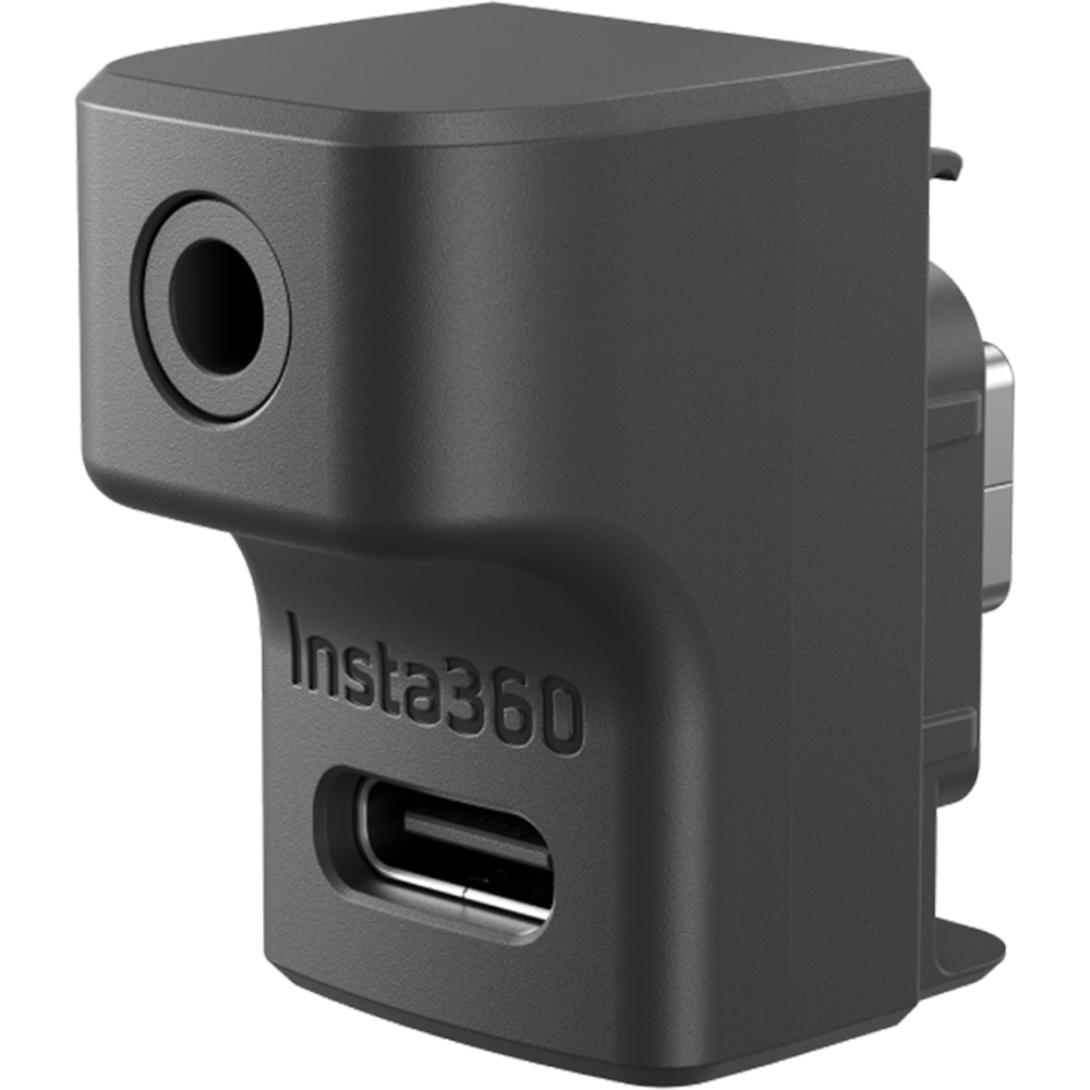מתאם מיקרופון למצלמות Insta360 Ace/Ace Pro/Ace Pro 2 - צבע שחור