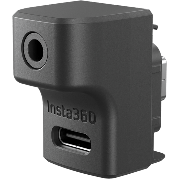 מתאם מיקרופון למצלמות Insta360 Ace/Ace Pro - צבע שחור