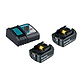 סט 2 סוללות 18V 4Ah דגם BL1840 ומטען מהיר DC18RC מבית Makita