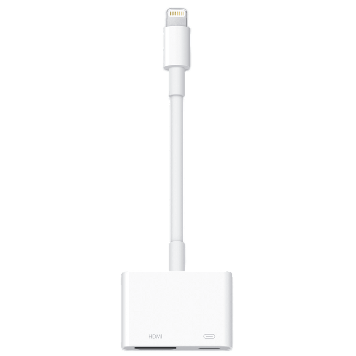 מתאם Apple Lightning Digital AV - צבע לבן שנה אחריות עי היבואן הרשמי