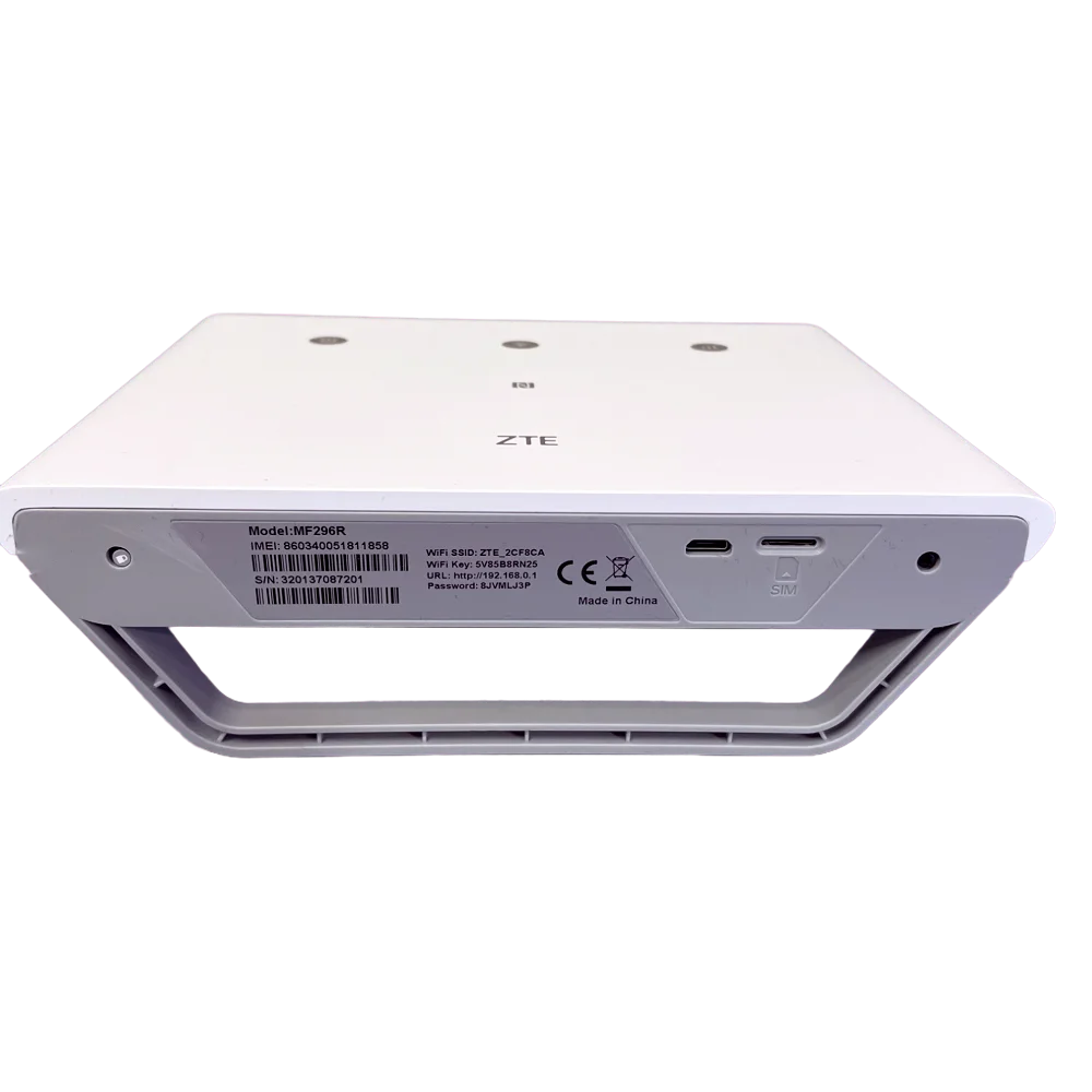 נתב סלולרי שולחני ZTE MF296R 4G WIFI 5 - צבע לבן שנה אחריות ע