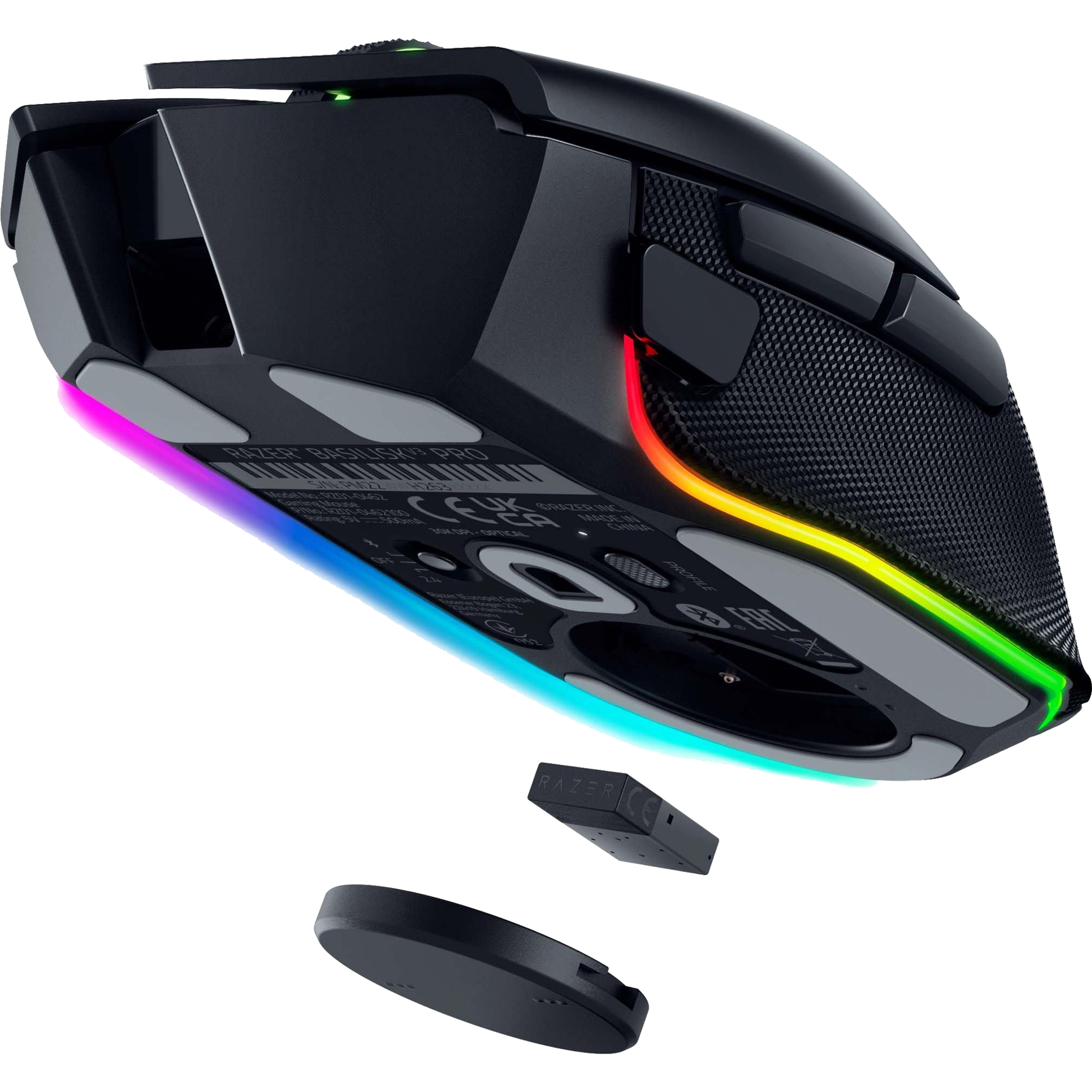 עכבר גיימינג אלחוטי Razer Basilisk V3 Pro - צבע שחור שנתיים אחריות ע