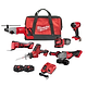 סט 6 חלקים 18V עם 2 סוללות 5AH ומטען מהיר בתיק  MILWAUKEE 6 PCS KIT 