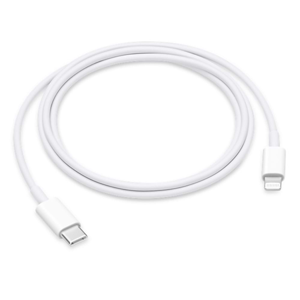 כבל טעינה וסנכרון Apple Lightning To Type-C  באורך מטר אחד  - צבע לבן שנה אחריות ע