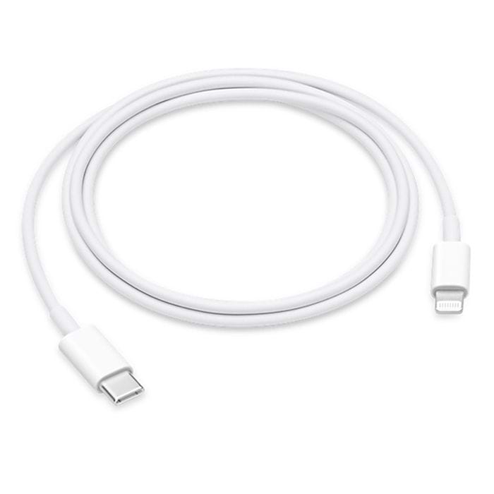 כבל טעינה וסנכרון Apple Lightning To Type-C  באורך מטר אחד  - צבע לבן  