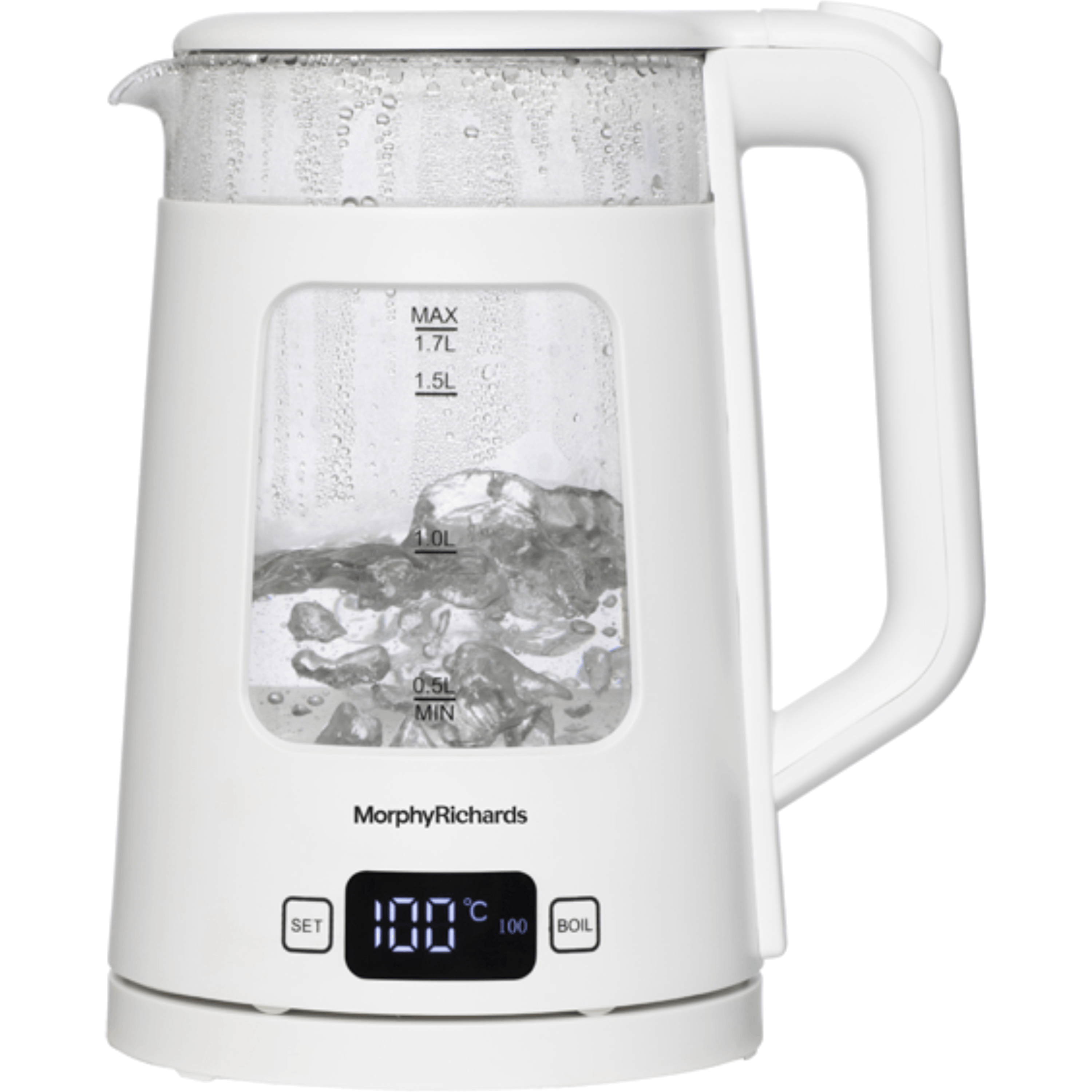 קומקום דיגיטלי Morphy Richards 43988 - צבע לבן שנתיים אחריות ע