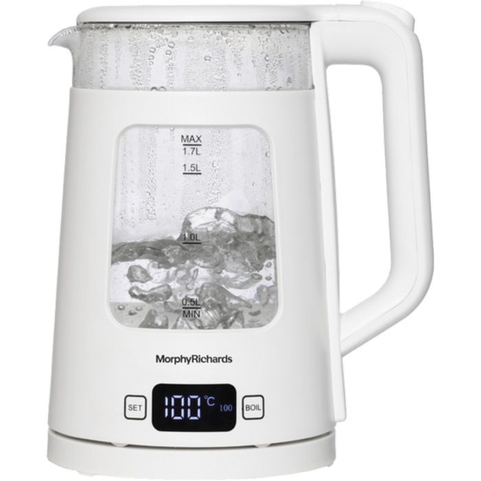 קומקום דיגיטלי Morphy Richards 43988 - צבע לבן שנתיים אחריות עי היבואן הרשמי 
