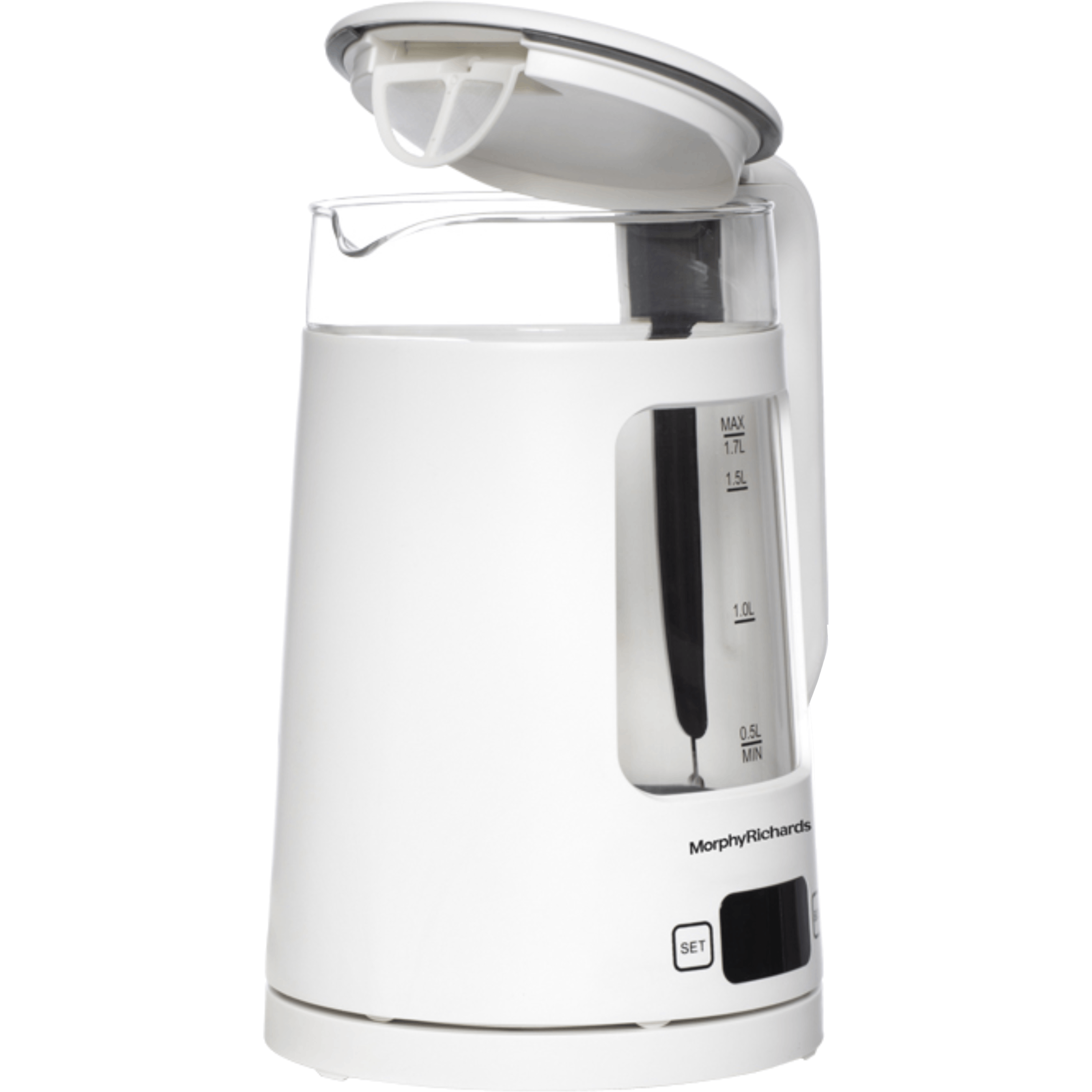 קומקום דיגיטלי Morphy Richards 43988 - צבע לבן שנתיים אחריות ע