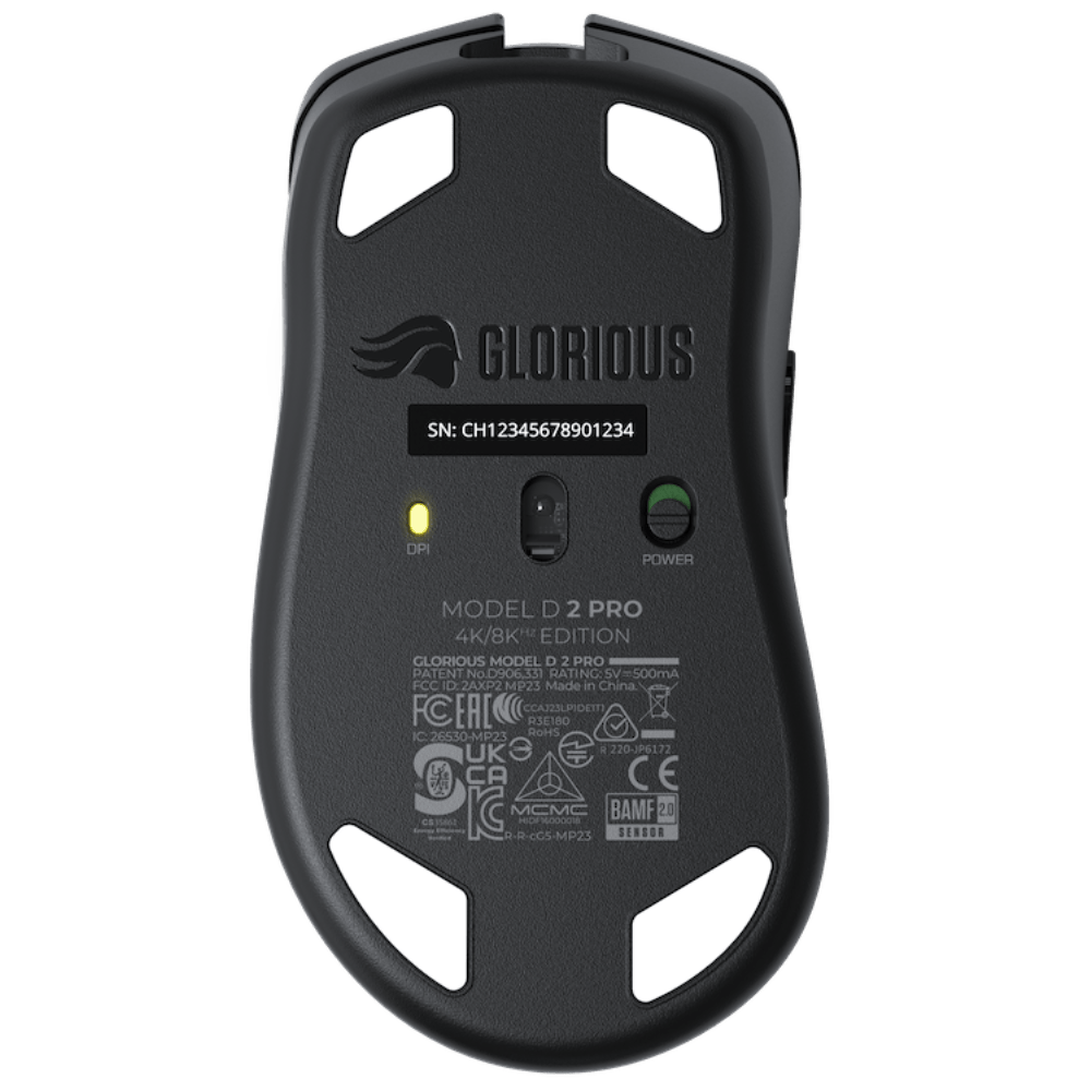 עכבר גיימינג אלחוטי  Glorious Model D2 PRO 4K/8KHz - צבע שחור שנתיים אחריות ע
