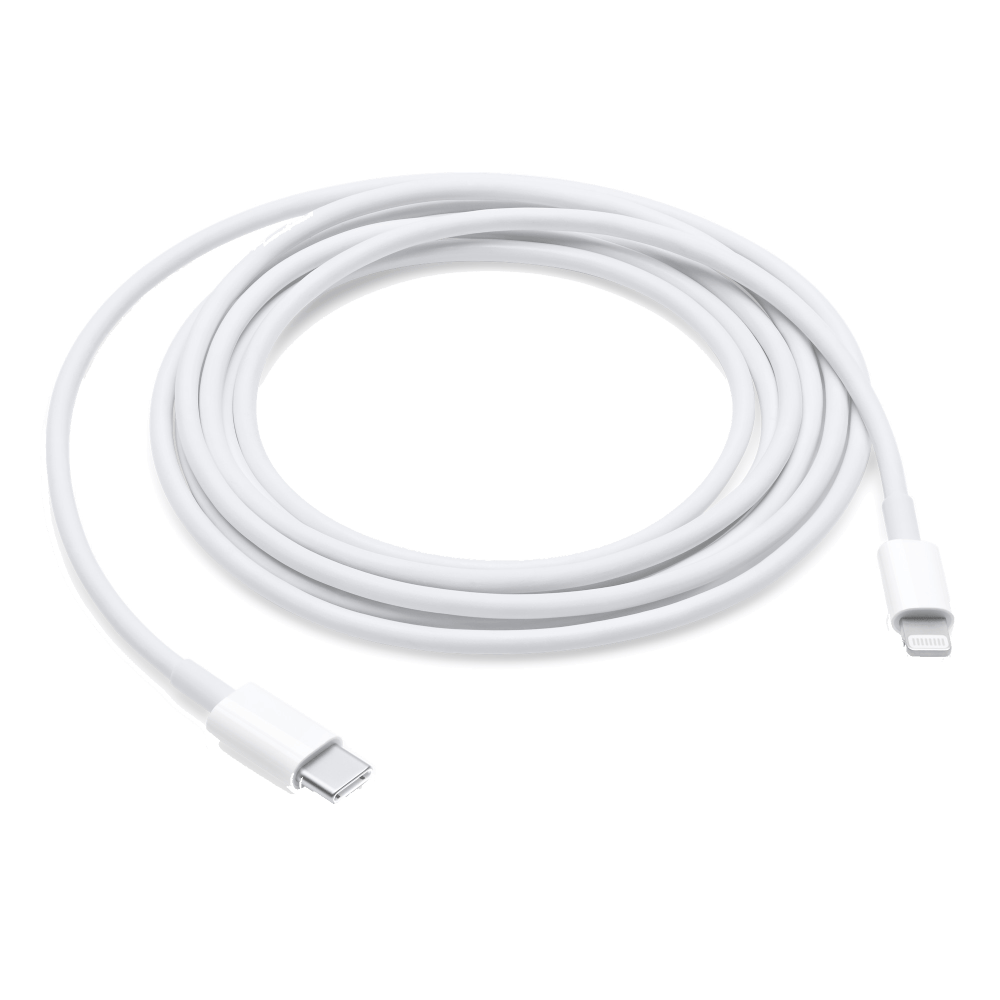 כבל סנכרון וטעינה באורך 2 מטרים USB-C לחיבור Apple Lightning - צבע לבן שנה אחריות ע