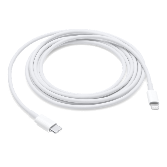 כבל סנכרון וטעינה באורך 2 מטרים USB-C לחיבור Apple Lightning - צבע לבן שנה אחריות עי היבואן הרשמי