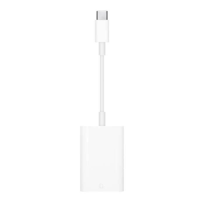 מתאם USB-C לחיבור SD מבית Apple - צבע לבן שנה אחריות עי היבואן הרשמי