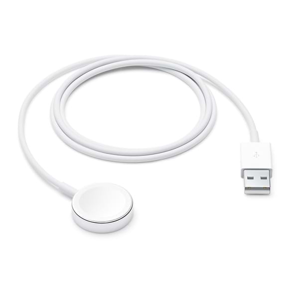 כבל הטענה אלחוטי Apple Watch Magnetic Charging Cable - צבע לבן שנה אחריות ע