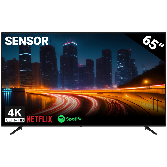 טלווזיה חכמה Sensor 65 NE-65FLED 4K Android TV - אחריות עי היבואן הרשמי