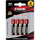 מארז רבעיית סוללות Sigma AA LR6