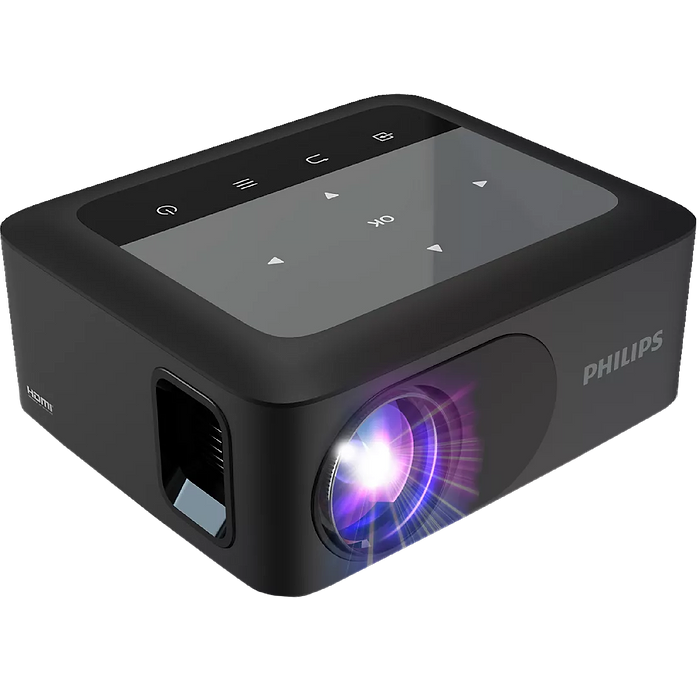 מקרן בייתי Philips NeoPix 110 HD LCD 100 Lumens - עד 65 אינץ' צבע שחור שנה אחריות עי היבואן הרשמי