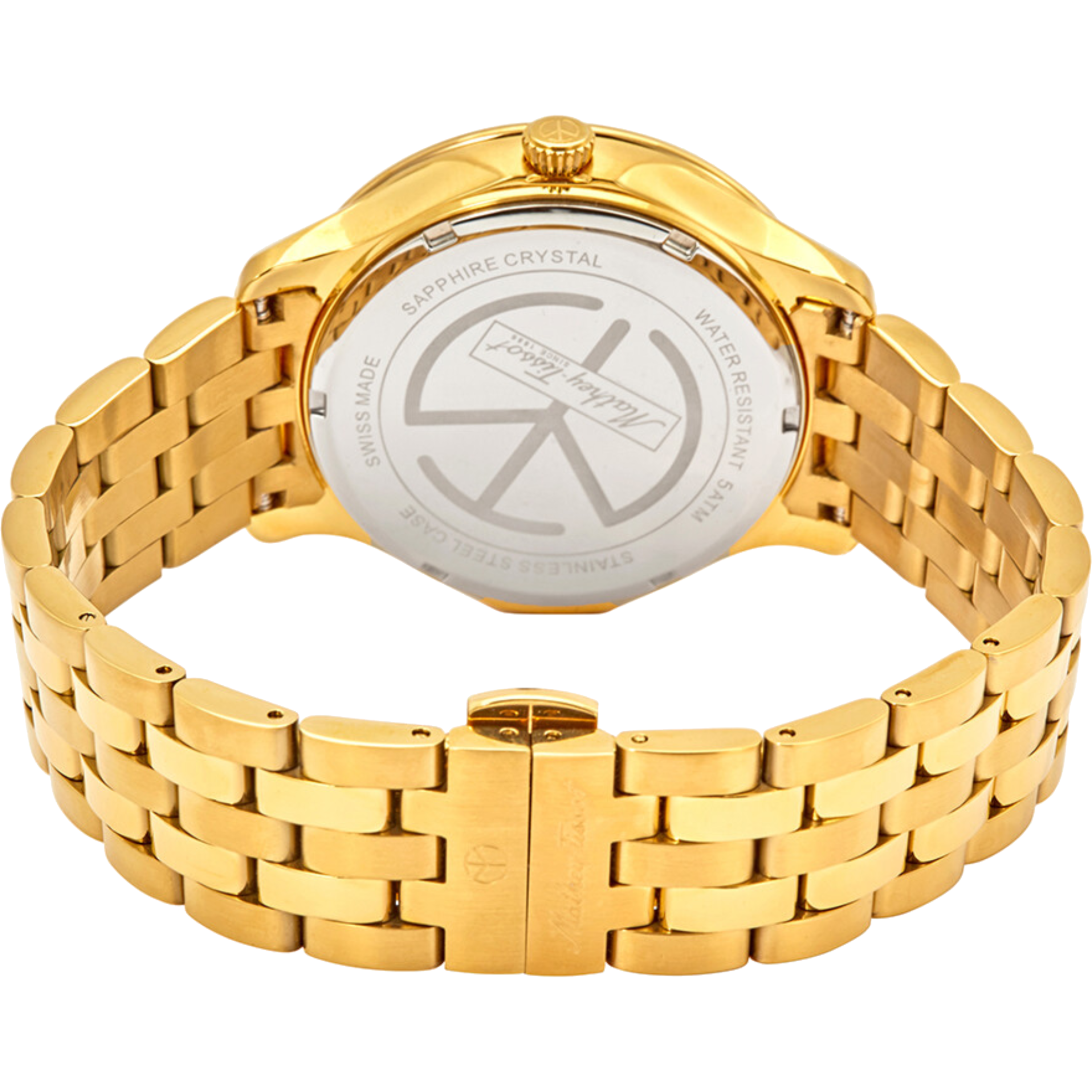 שעון יד לגבר Mathey Tissot H1886MPI 42mm צבע זהב/זכוכית ספיר - אחריות לשנתיים