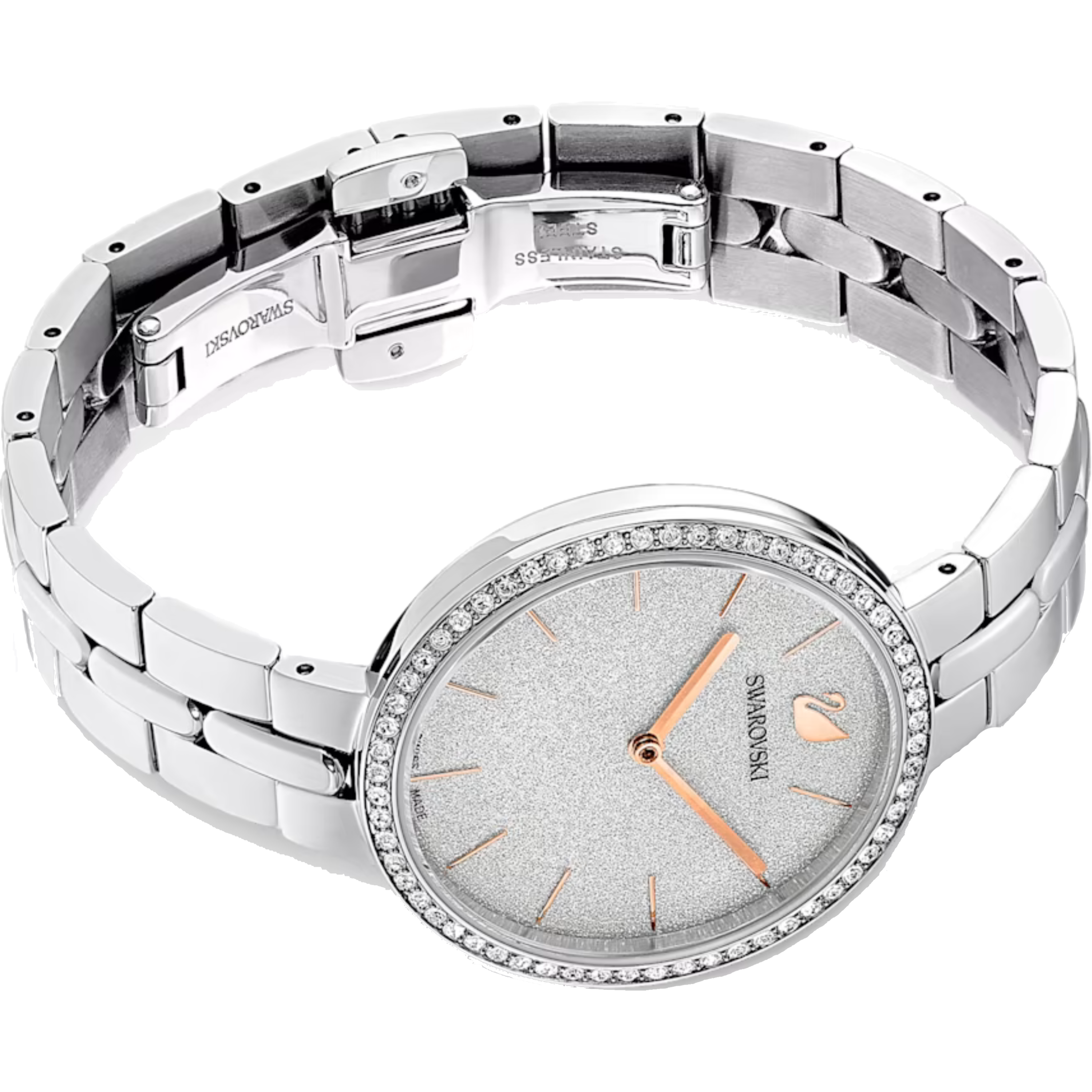 שעון יד לאישה Swarovski 5517807 32mm צבע כסף/רוזגולד - אחריות לשנתיים