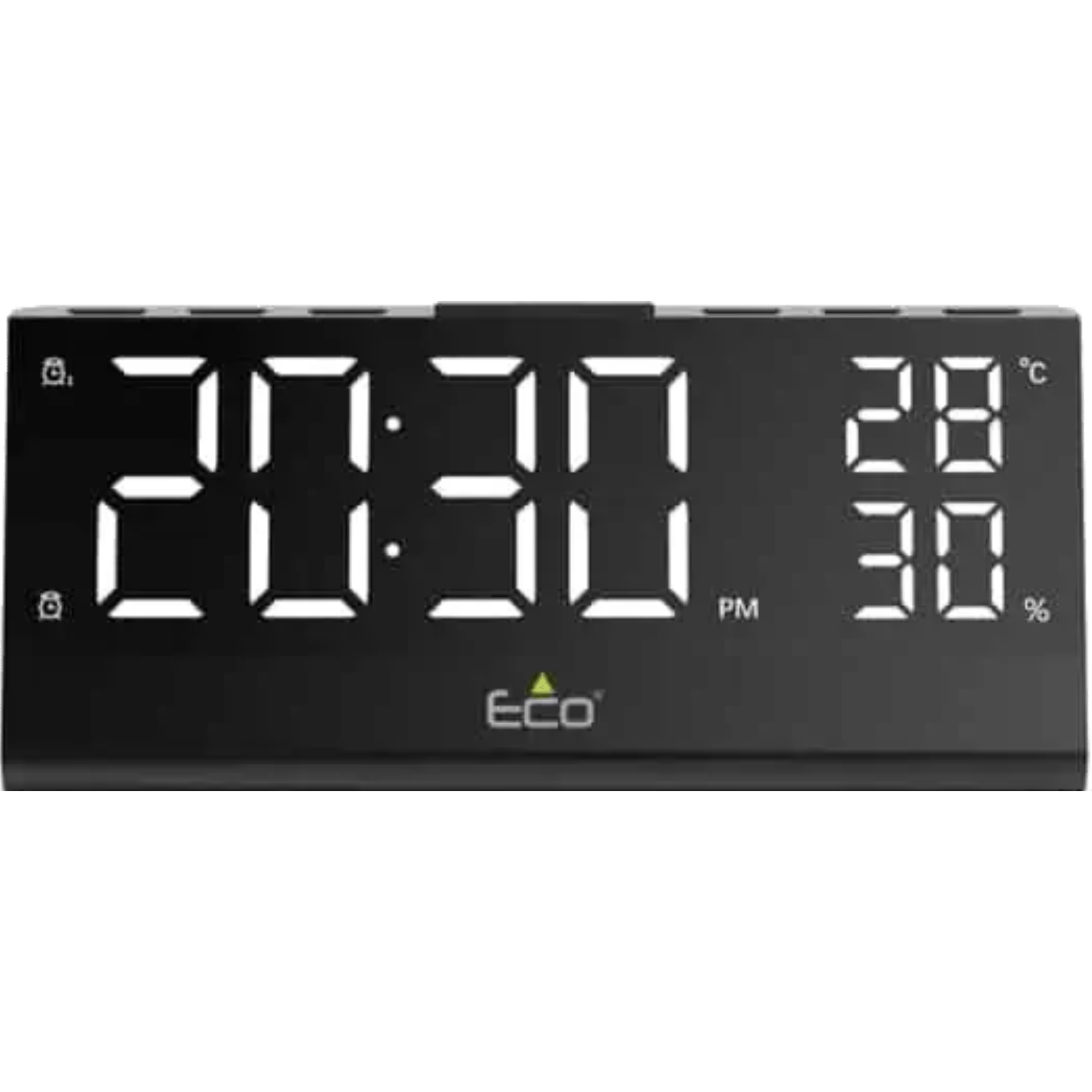 רדיו שעון מעורר + צג תצוגה גדול ECO 750 - צבע שחור
