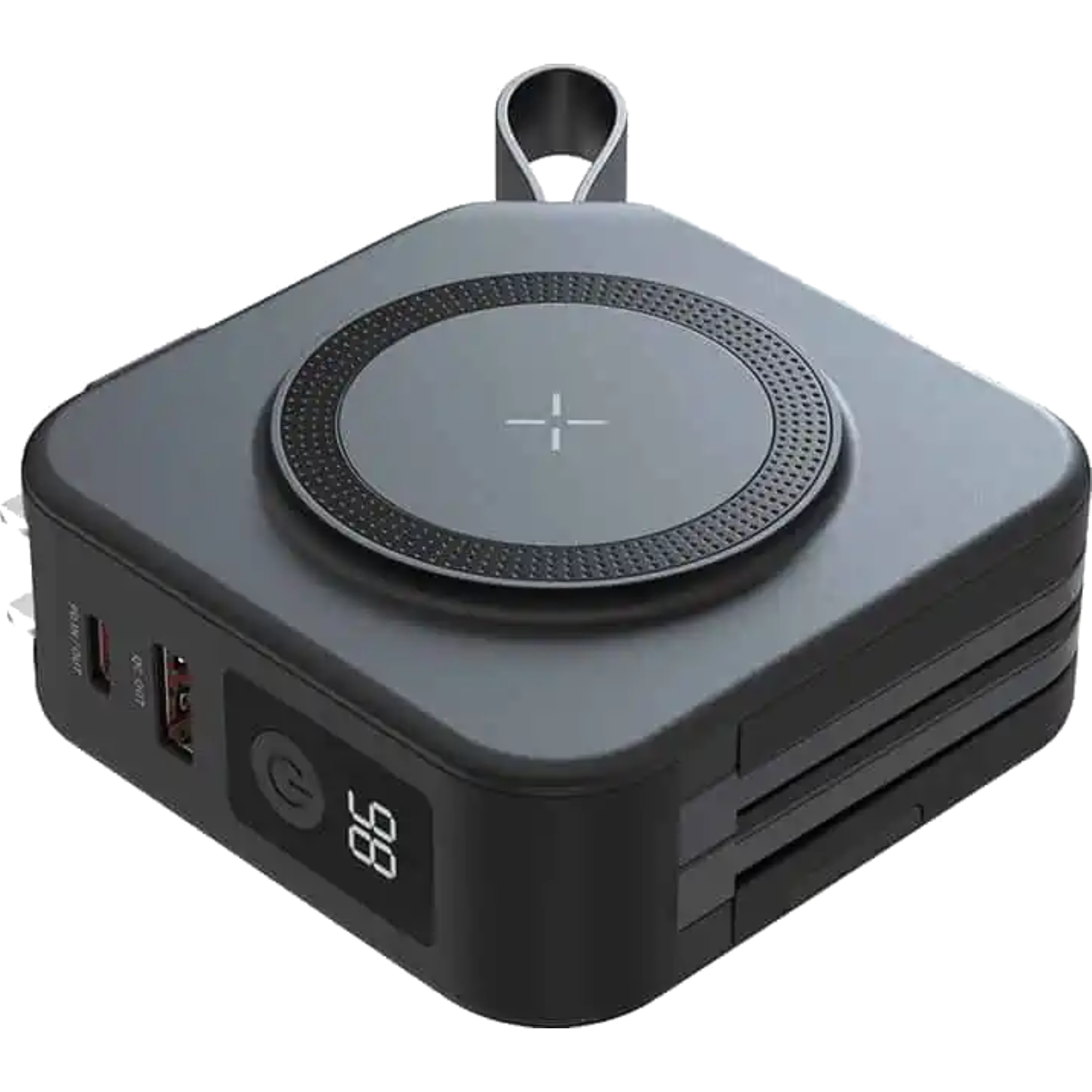 מטען אלחוטי מקצועי חמש באחד ECO-Universal B PD 10000mAh - צבע שחור