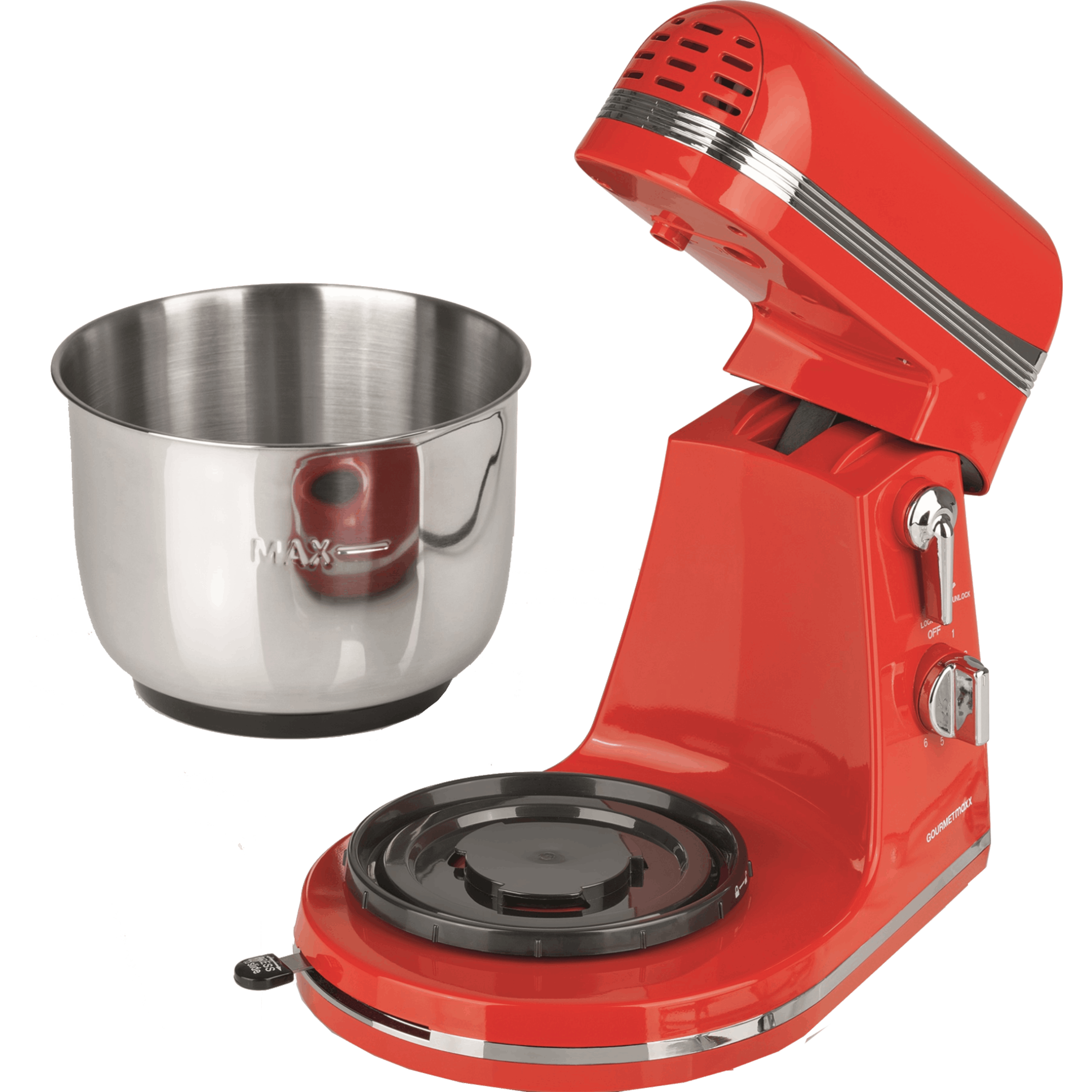 מיקסר בעיצוב רטרו עם קערה בנפח 3 ליטר Gourmet maxx 14409C0 - צבע אדום אחריות ע