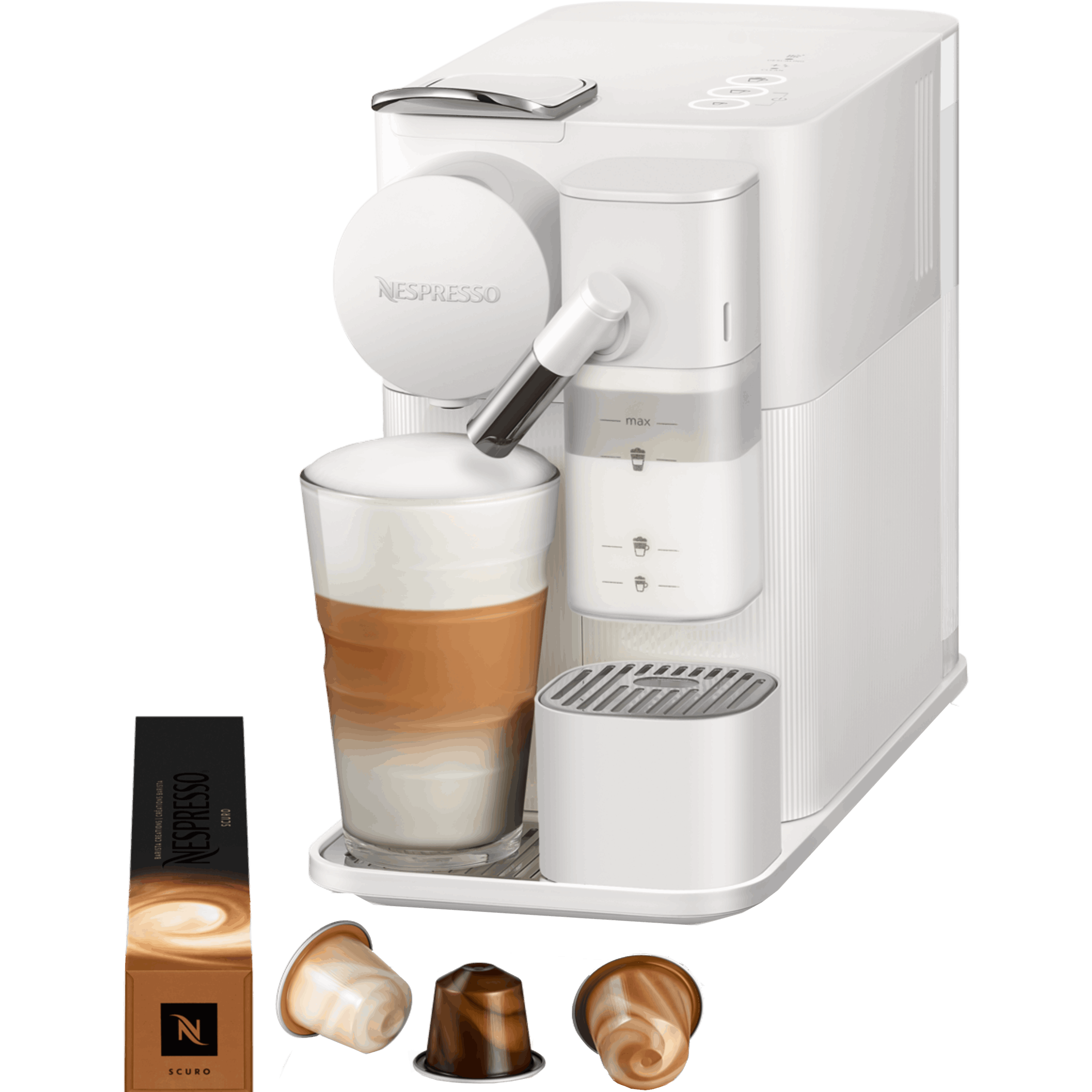 מכונת קפה Nespresso F121 Lattissima One - בצבע לבן אחריות ע