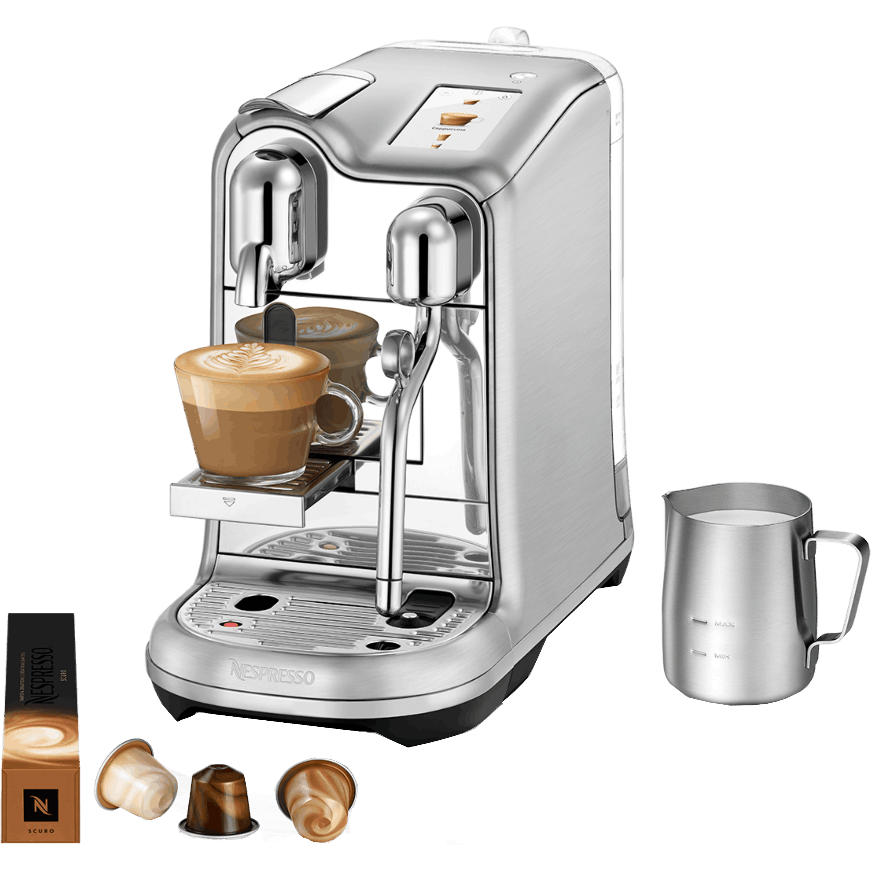 מכונת קפה Nespresso J620 Creatista Pro - צבע נירוסטה שנה אחריות ע