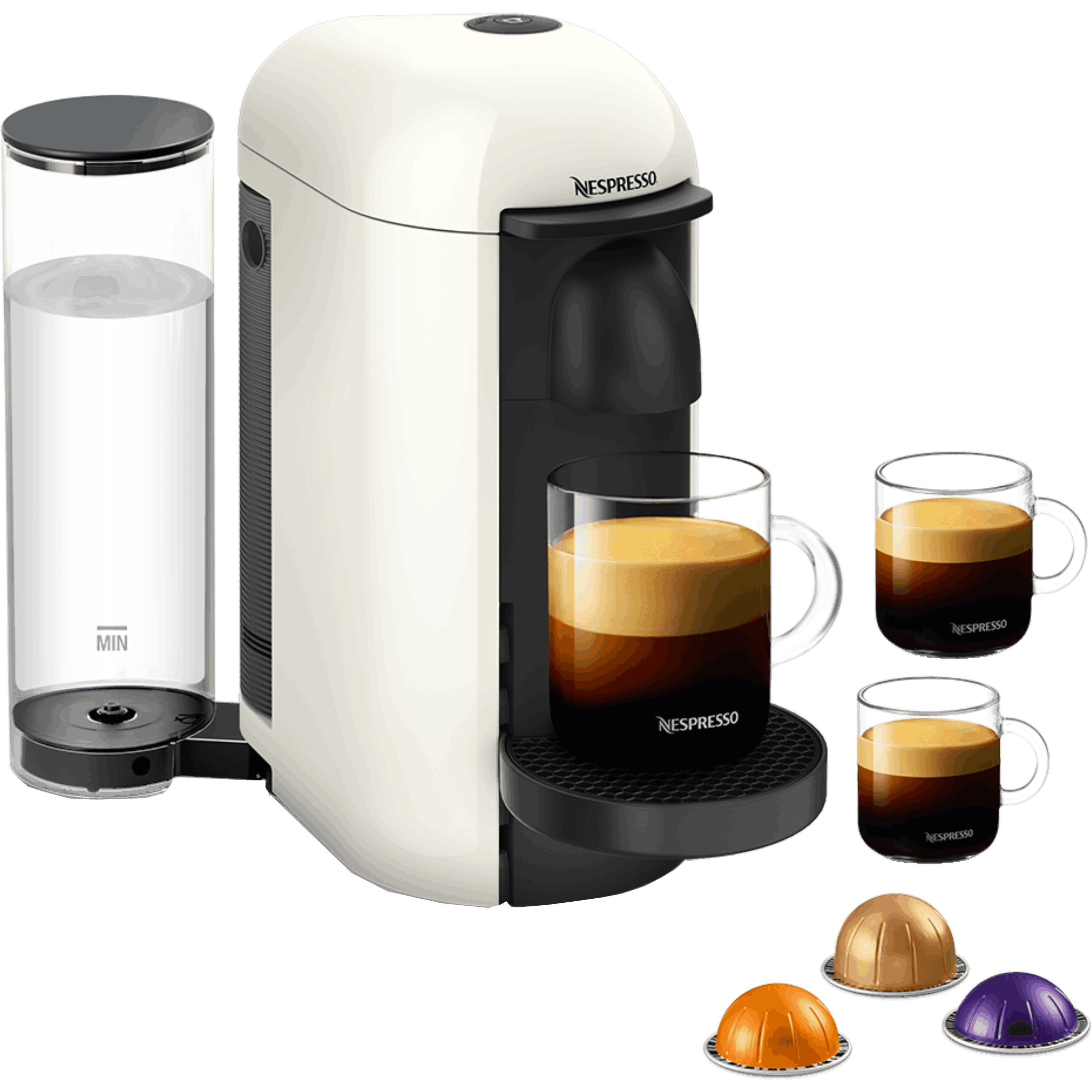 מכונת קפה Nespresso GCB2 Vertuo Plus - צבע לבן שנה אחריות ע