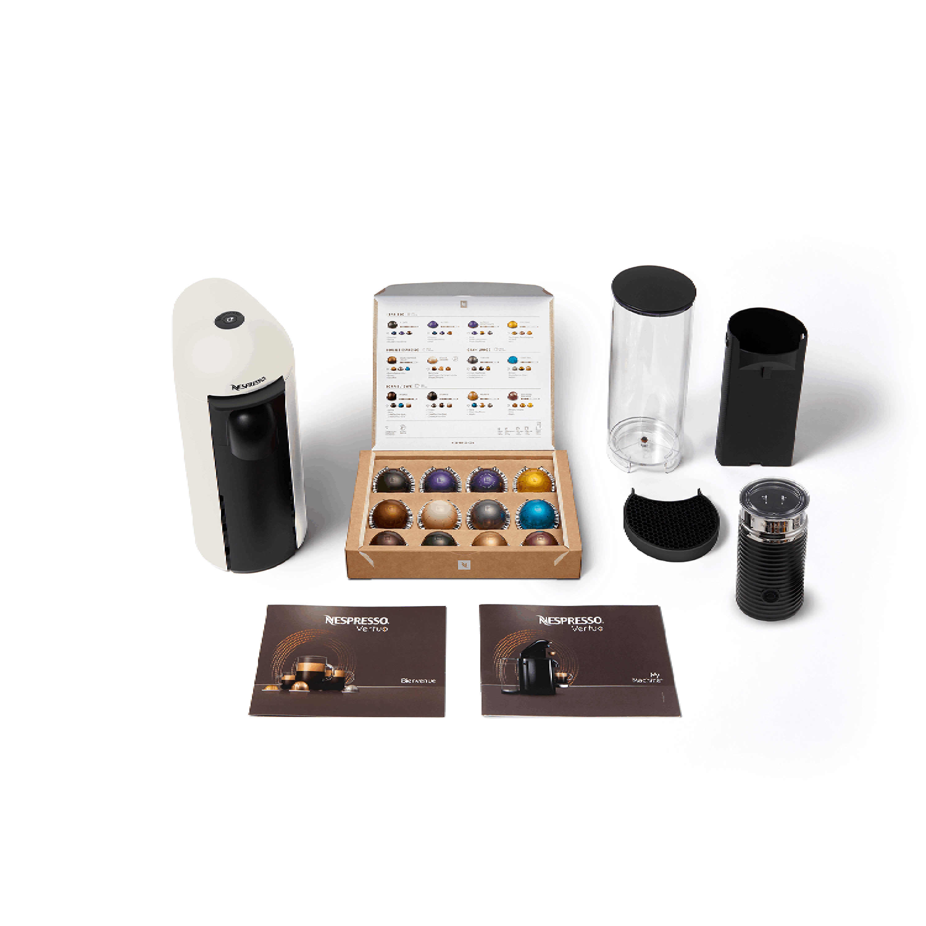 מכונת קפה Nespresso GCB2 Vertuo Plus - צבע לבן שנה אחריות ע