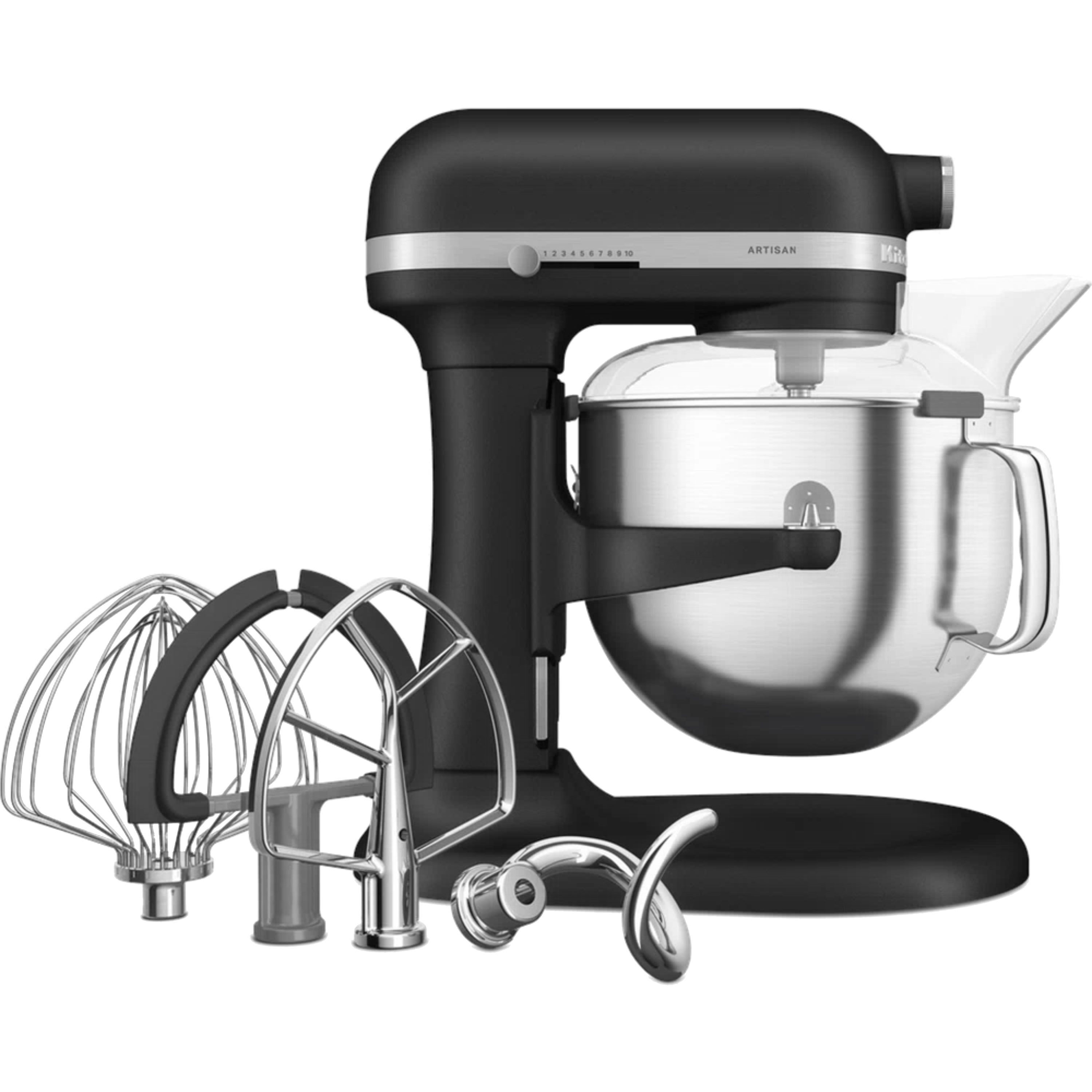 מיקסר עם קערת נירוסטה 6.6 ליטר KitchenAid Plus 5KSM70SHXEBK - צבע שחור פחם אחריות ע