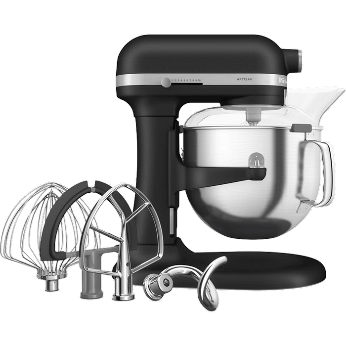 מיקסר עם קערת נירוסטה 6.6 ליטר KitchenAid 5KSM70SHXEBK - צבע שחור פחם אחריות עי היבואן הרשמי 