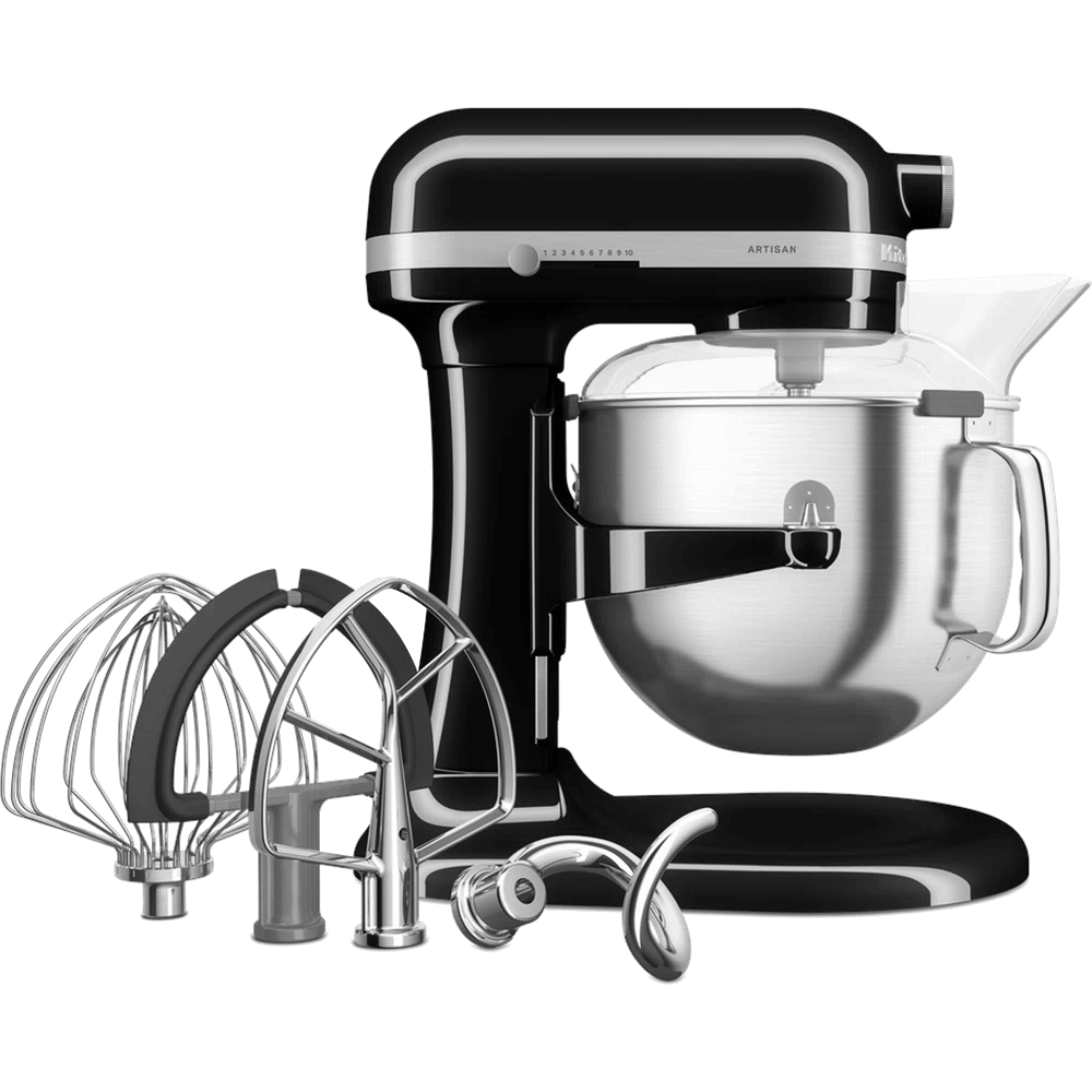 מיקסר עם קערת נירוסטה 6.6 ליטר KitchenAid Plus 5KSM70SHXEOB - צבע שחור אחריות ע